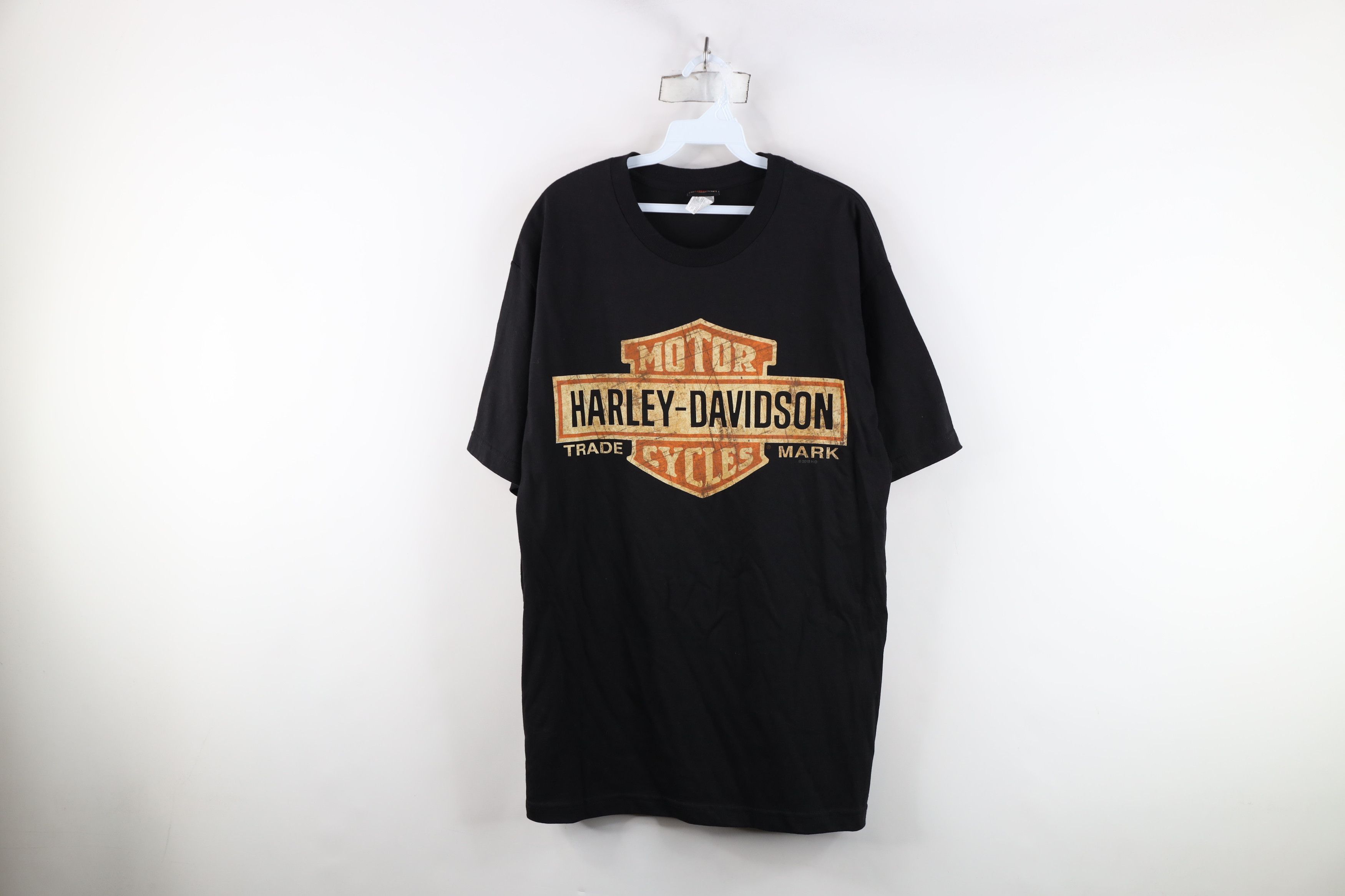 Harley Davidson × Vintage Y2K Harley Davidson Spell Out Big Logo Short Sleeve T-Shirt Size US L / EU 52-54 / 3 - 1 Thumbnail