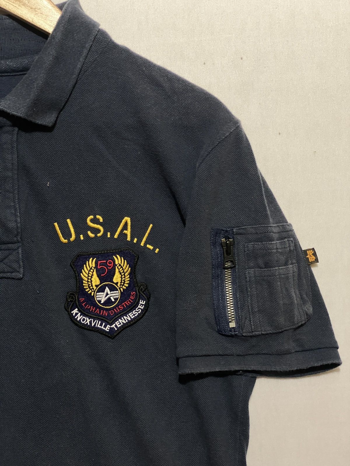 Alpha Industries × Vintage Rare🔥 Vintage alpha industries tactical polo tee Size US L / EU 52-54 / 3 - 4 Thumbnail