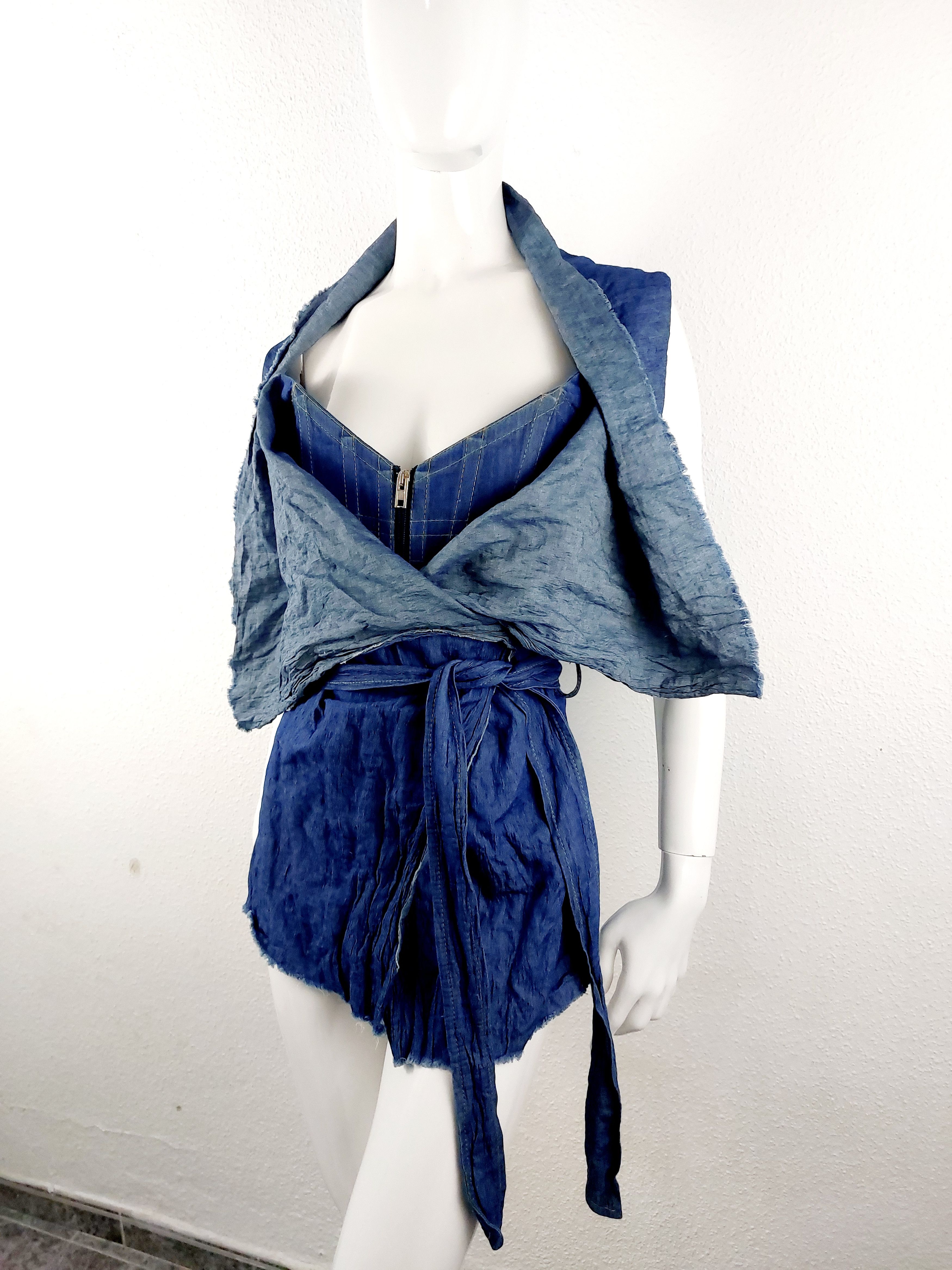 Vivienne Westwood Plein Sud Faycal Amor Leather Cuir Patchwork Corset Bustier Size M / US 6-8 / IT 42-44 - 6 Thumbnail