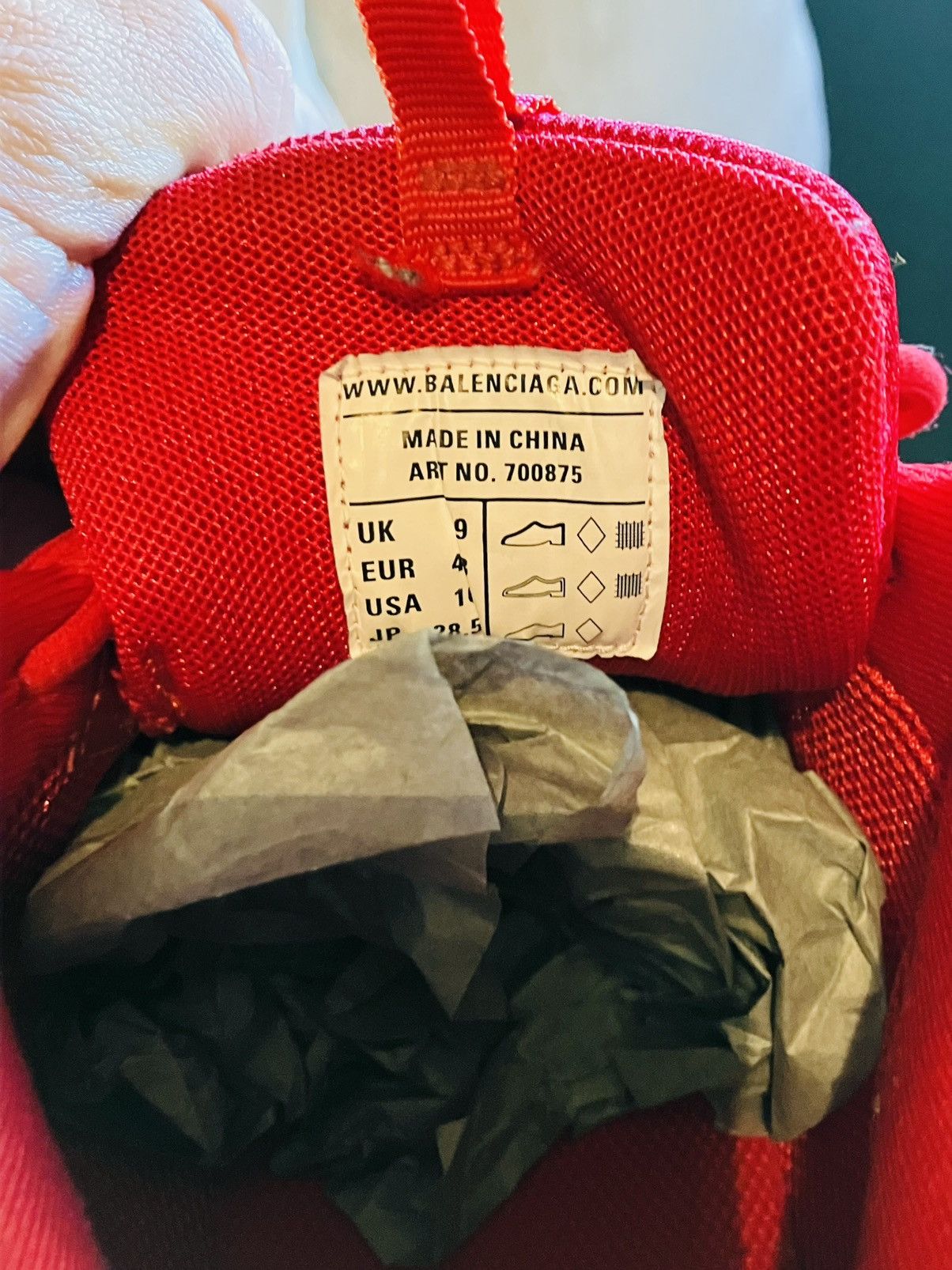 Balenciaga Baenciaga track runner 3 red size 43 US 10 Size US 10 / EU 43 - 8 Thumbnail