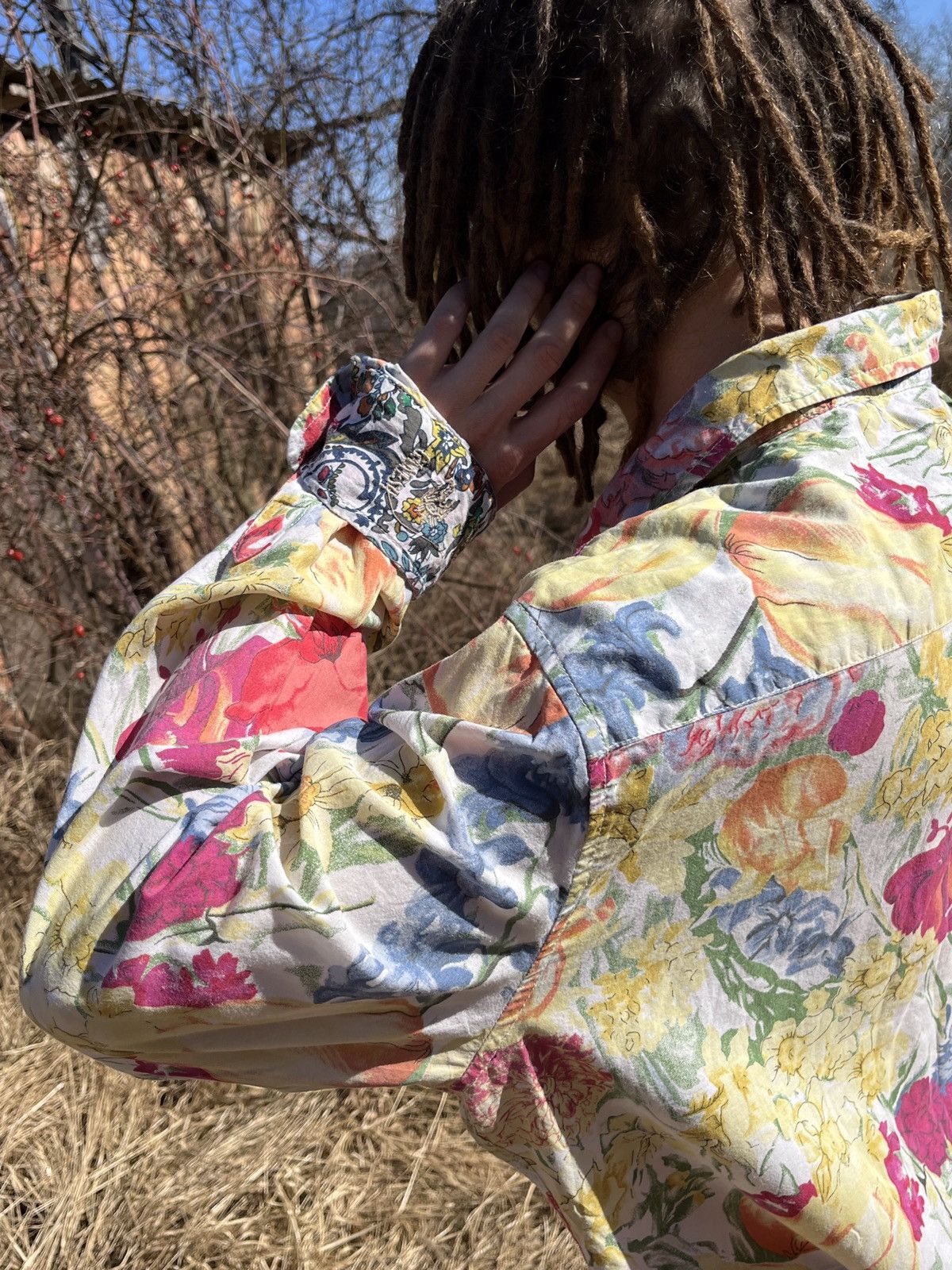 Vintage Ganesh Floral Boho Shirt Paisley Details Italy Size US XL / EU 56 / 4 - 11 Thumbnail