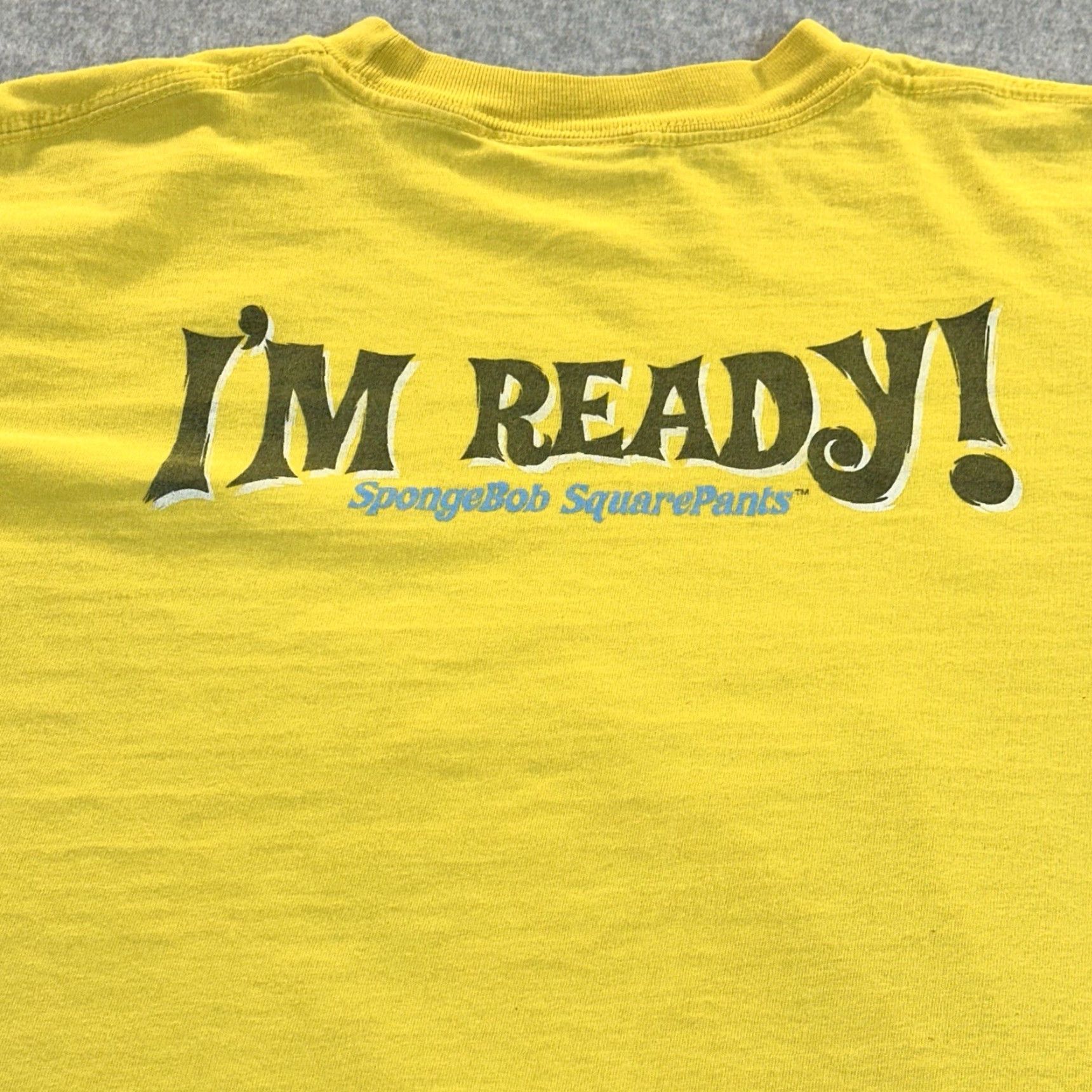Vintage VINTAGE Spongebob Y2K Tee Yellow Graphic Two Sided I'm Ready Men's L Shirt Size US L / EU 52-54 / 3 - 6 Thumbnail