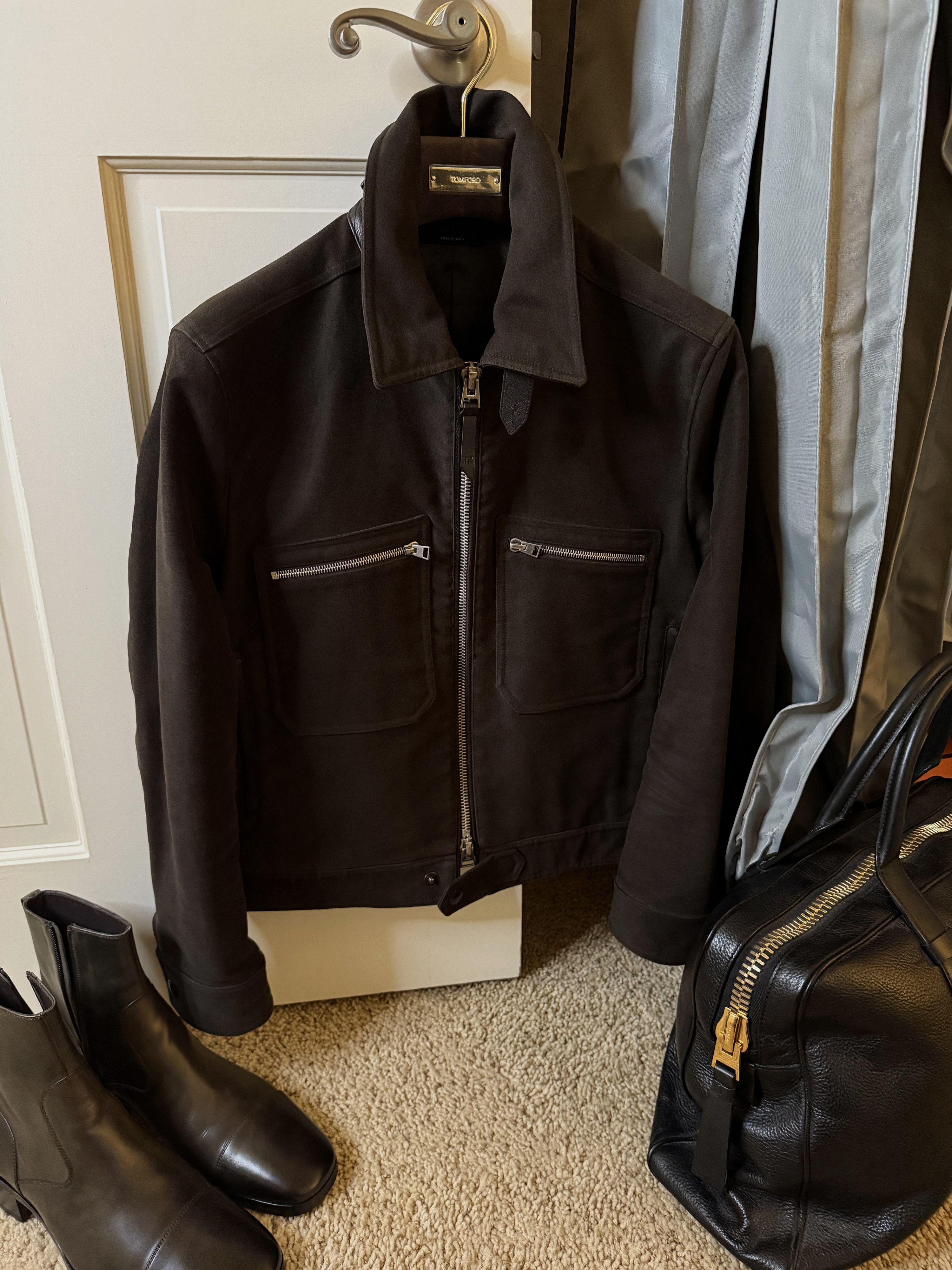 Tom Ford Best Dressed Very Rare $4,100 w/tax Moleskin Leather Jacket Size US M / EU 48-50 / 2 - 11 Thumbnail