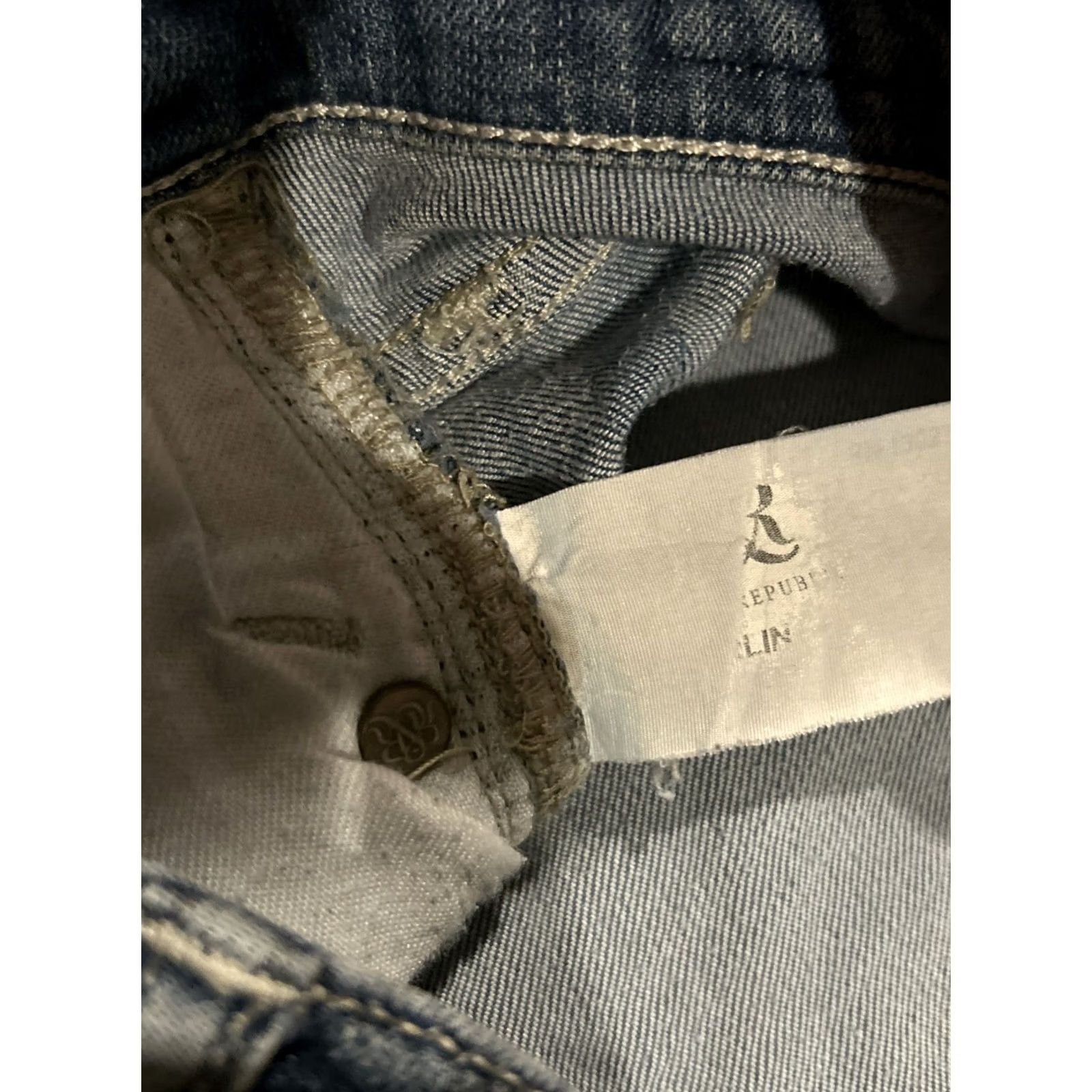 Vintage VINTAGE Rock & Republic Jeans Berlin Slim 31x29.5 Women's Blue Denim 31 Inseam 29.5 Regular Slimming Size 24" / US 00 / IT 34 - 5 Thumbnail