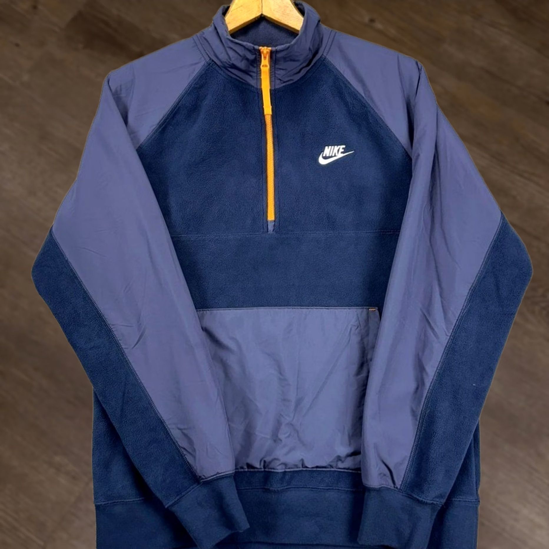 Nike Nike Fleece Sweatshirt Mens Medium Blue Purple Colorblock Quarter Zip Pullover Size US M / EU 48-50 / 2 - 1 Thumbnail