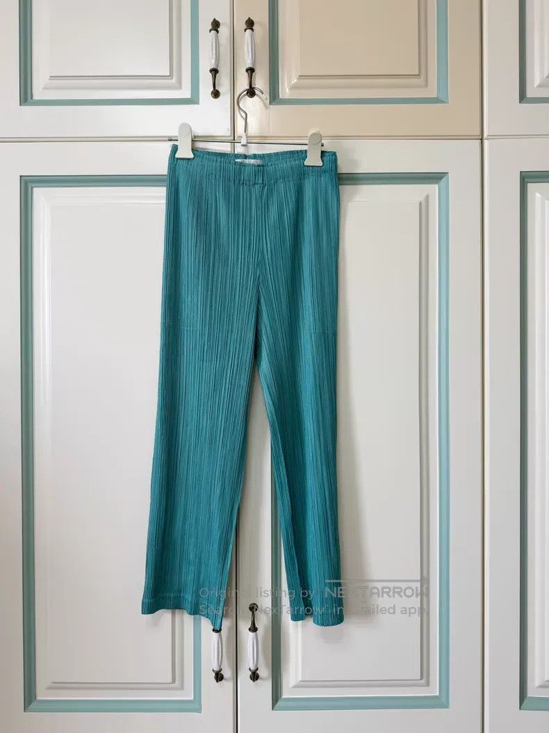 Issey Miyake Issey Miyake Cropped Pants Green Size 25" / US 0 / IT 36 - 1 Thumbnail