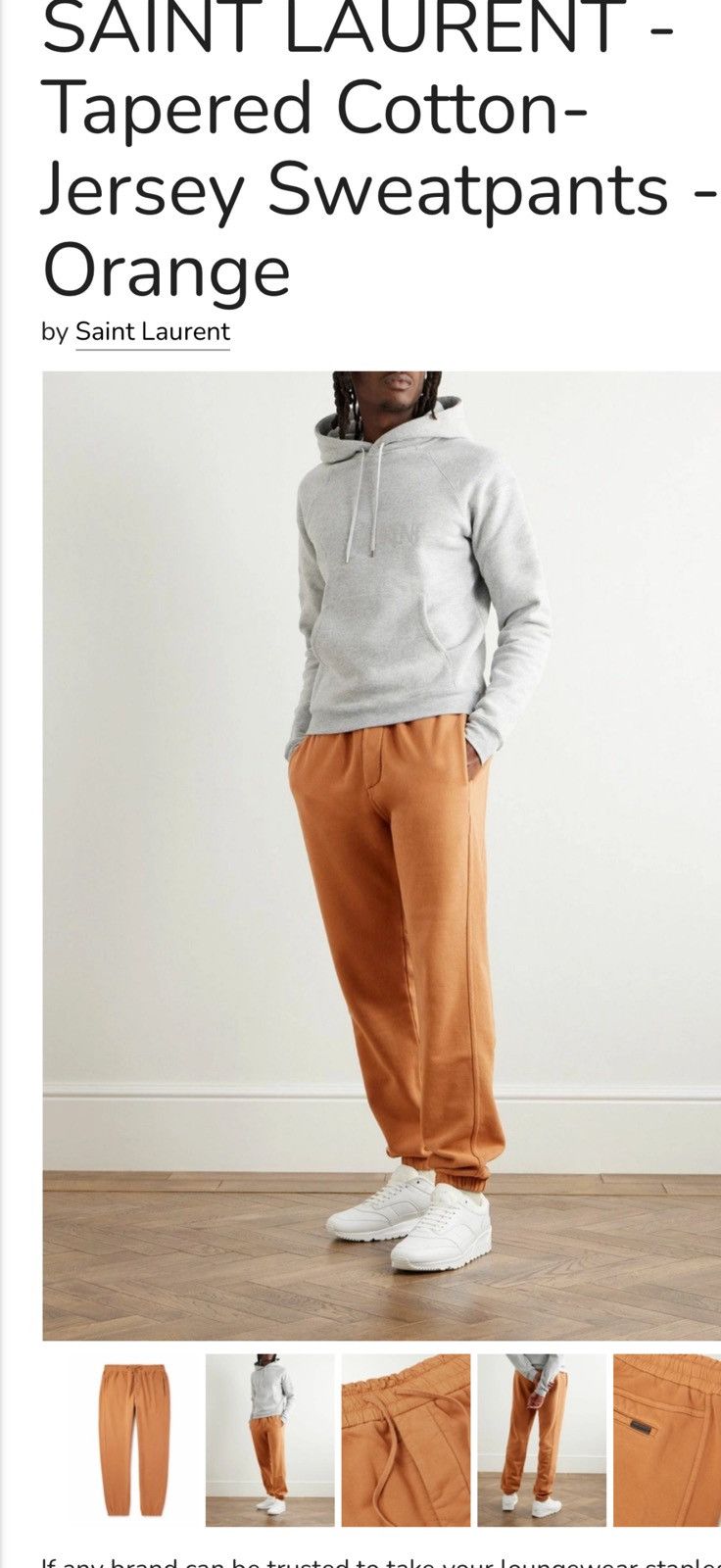 Saint Laurent Paris Saint Laurent mens fleece joggers pants. XL. $1390 Size US 36 / EU 52 - 2 Thumbnail