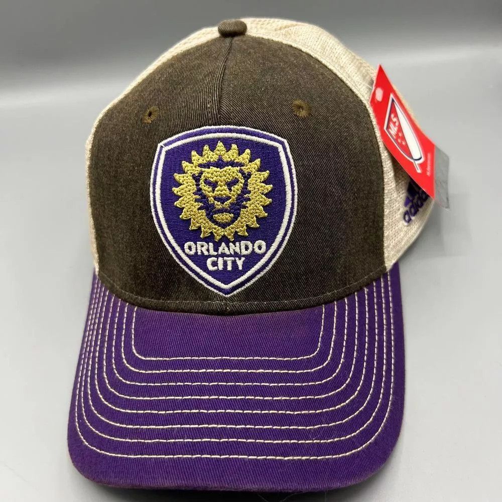 Adidas Orlando City Trucker Hat Men Black Purple Adidas Snap Back Size ONE SIZE - 1 Thumbnail