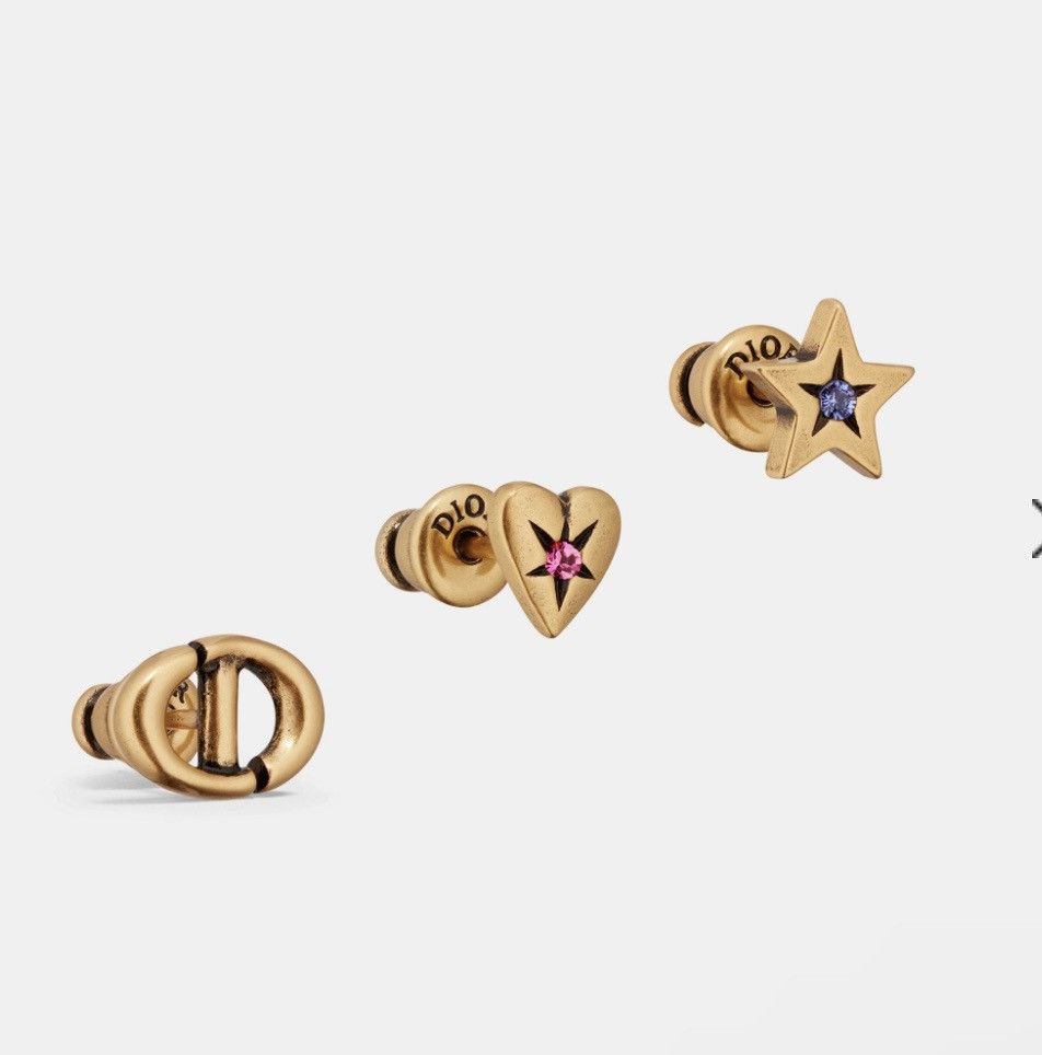 Dior DIOR LUCKY CHARMS SET OF STUD EARRINGS w pink blue crystal Size ONE SIZE - 1 Thumbnail