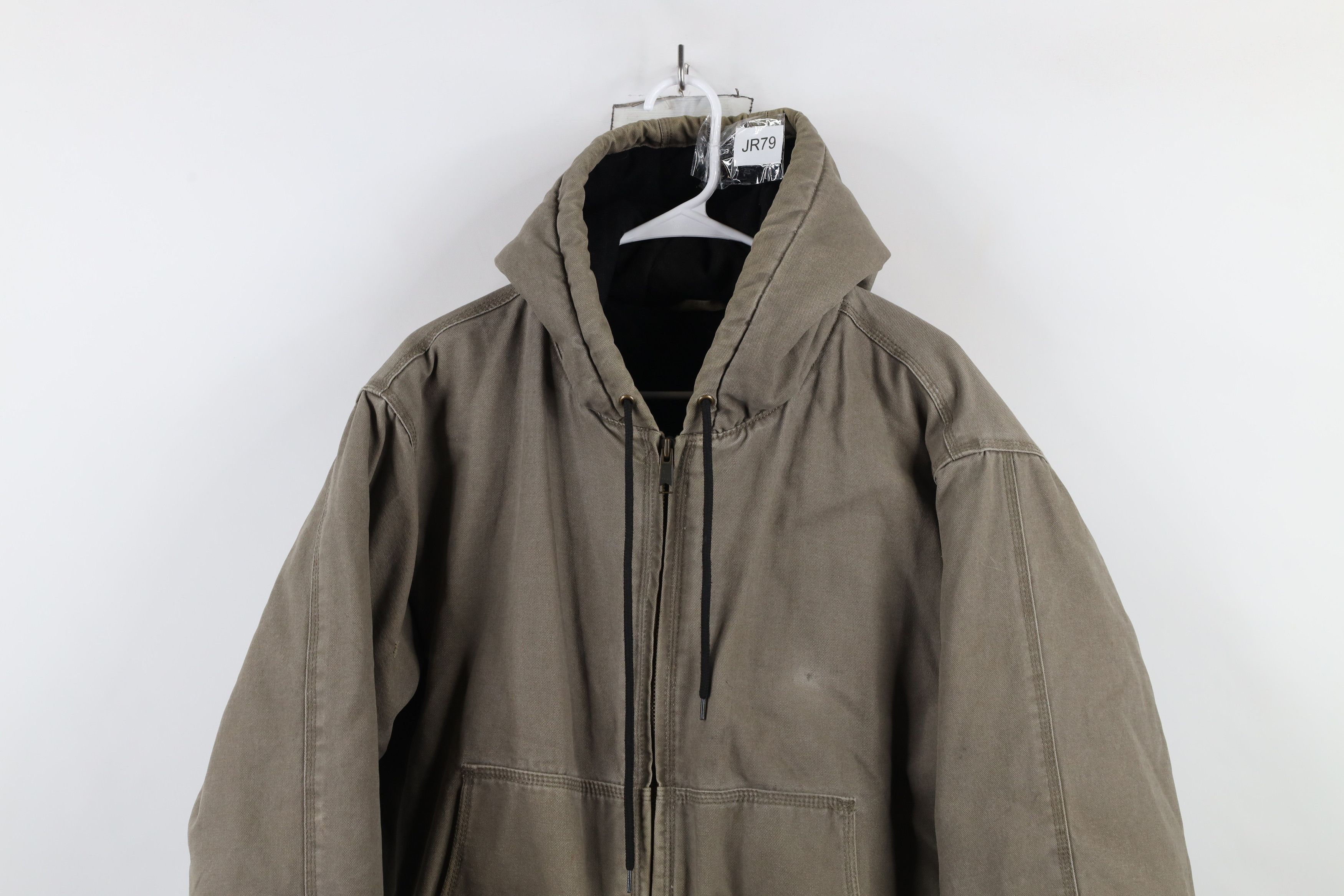 Vintage Vintage 90s Y2K Streetwear Quilted Canvas Hooded Jacket Size US L / EU 52-54 / 3 - 2 Thumbnail