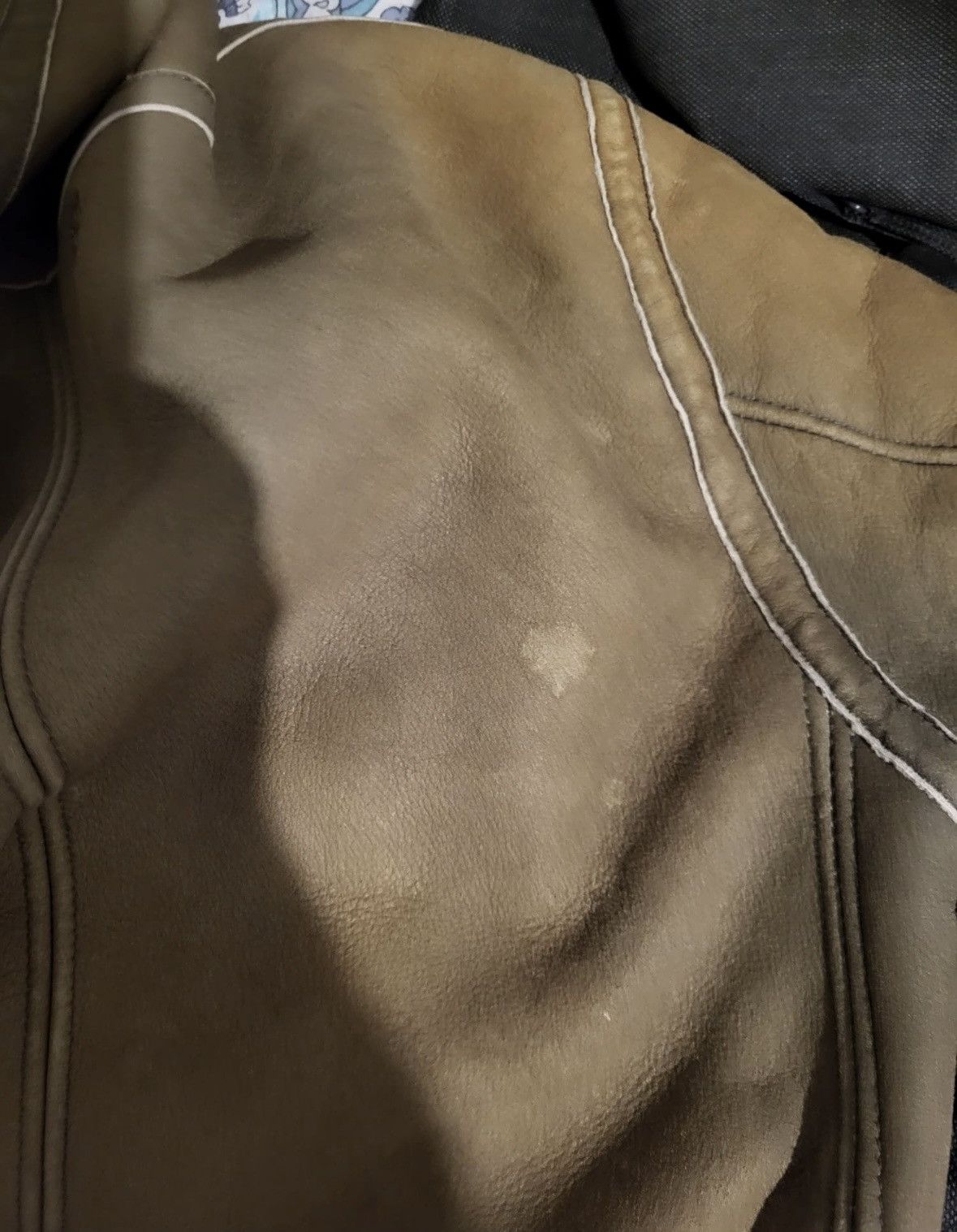 Massimo Osti Stone Island Garmented Mustangs leather sheepskin jacket Size US L / EU 52-54 / 3 - 12 Thumbnail