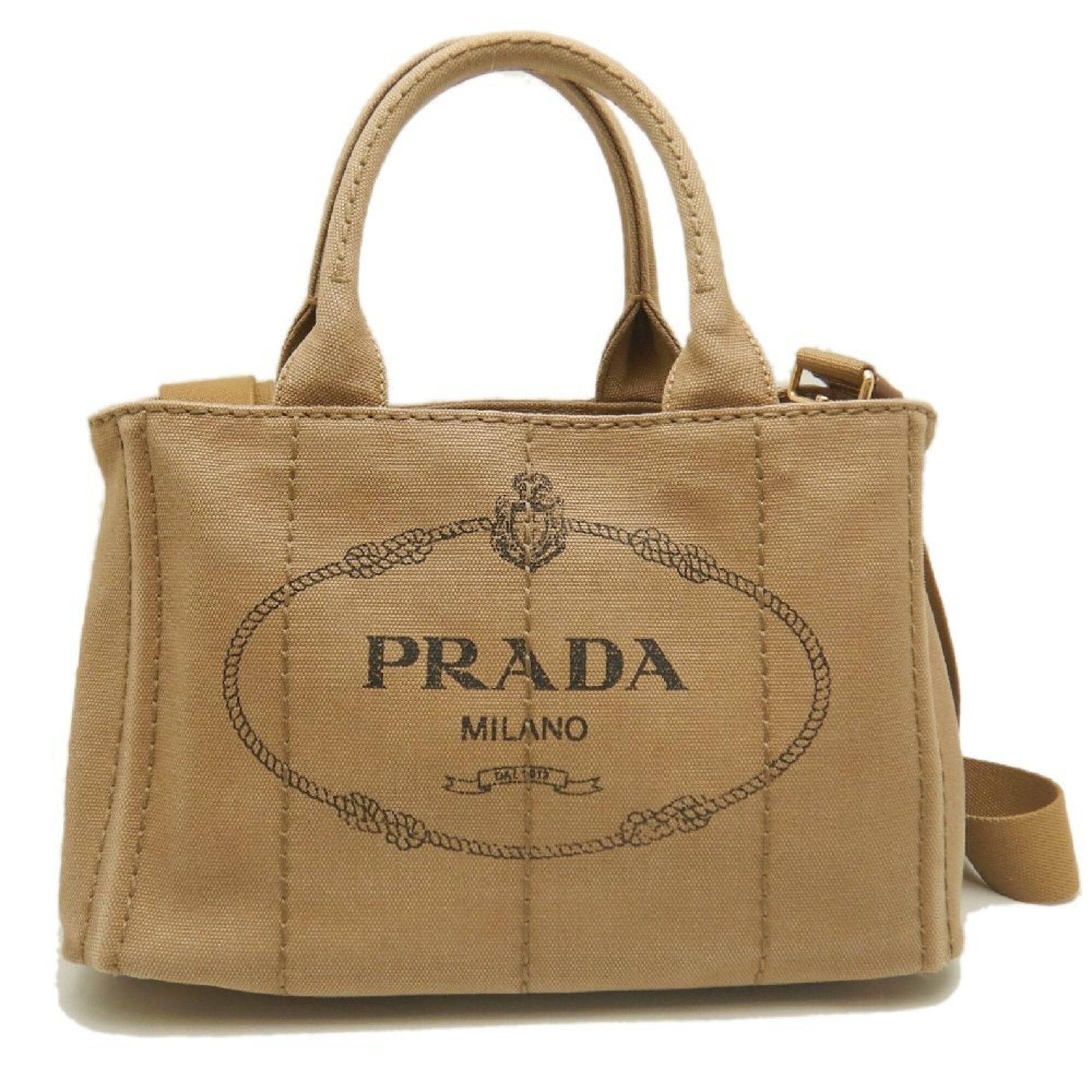 Prada PRADA Canapa PM 1BG439 Tote Bag, Canvas, TABACCO, Women's, 253851 Size ONE SIZE - 1 Thumbnail
