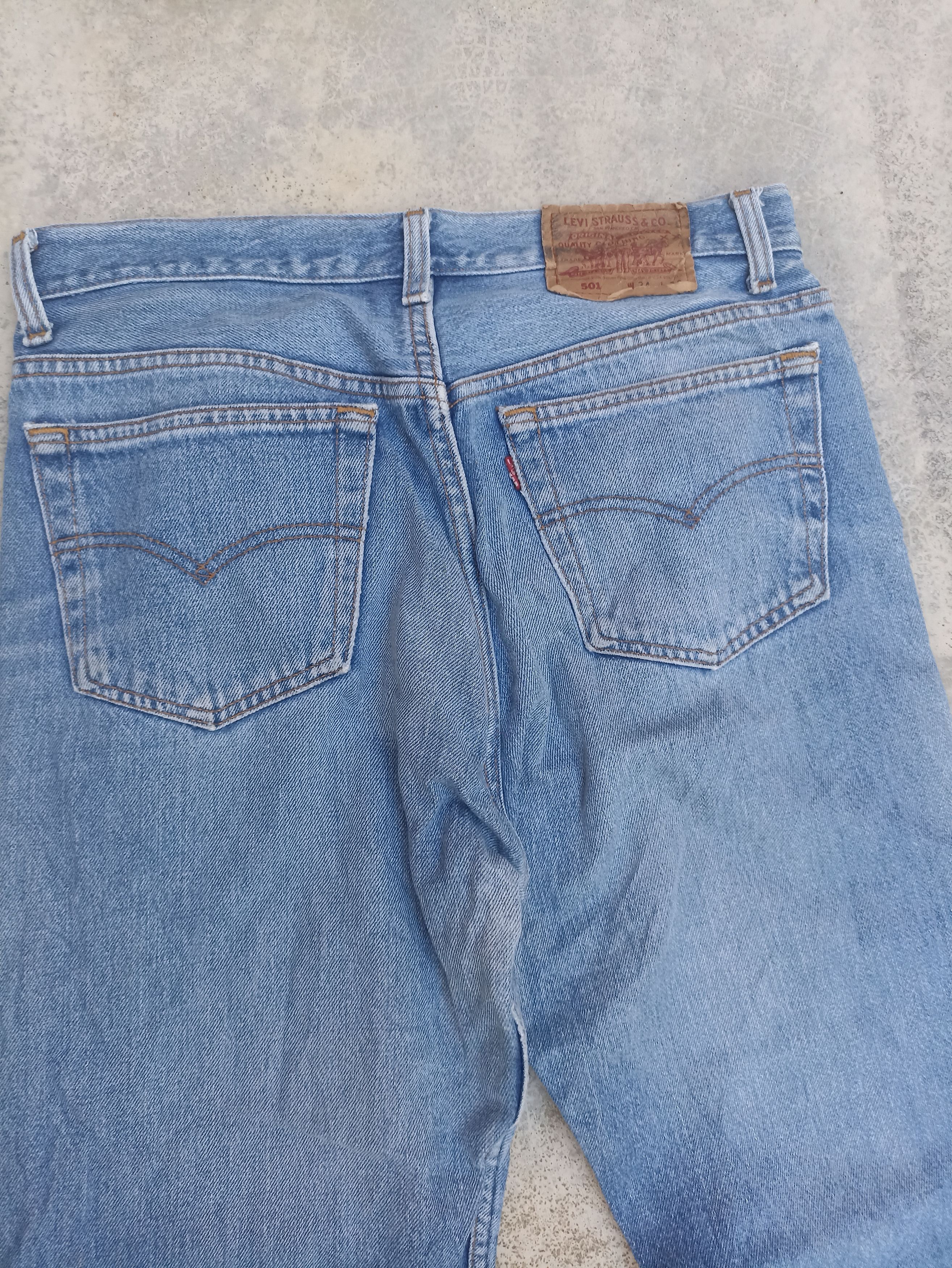Levi's 🔥 Vtg 90s Vintage Levis 501 jeans Usa faded distressed Size US 30 / EU 46 - 7 Thumbnail