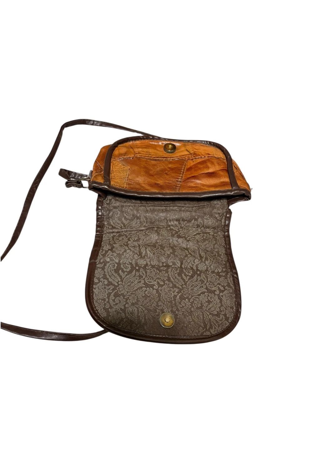 Pierre Cardin Pierre Cardin embossed alligator brown leather crossbody bag Size ONE SIZE - 4 Thumbnail