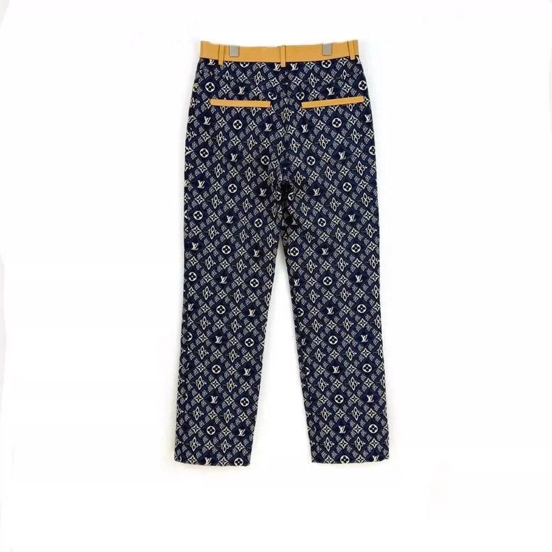 Louis Vuitton Louis Vuitton Dark blue logo sheepskin paneled pants 2505-N Size US 36 / EU 52 - 2 Thumbnail