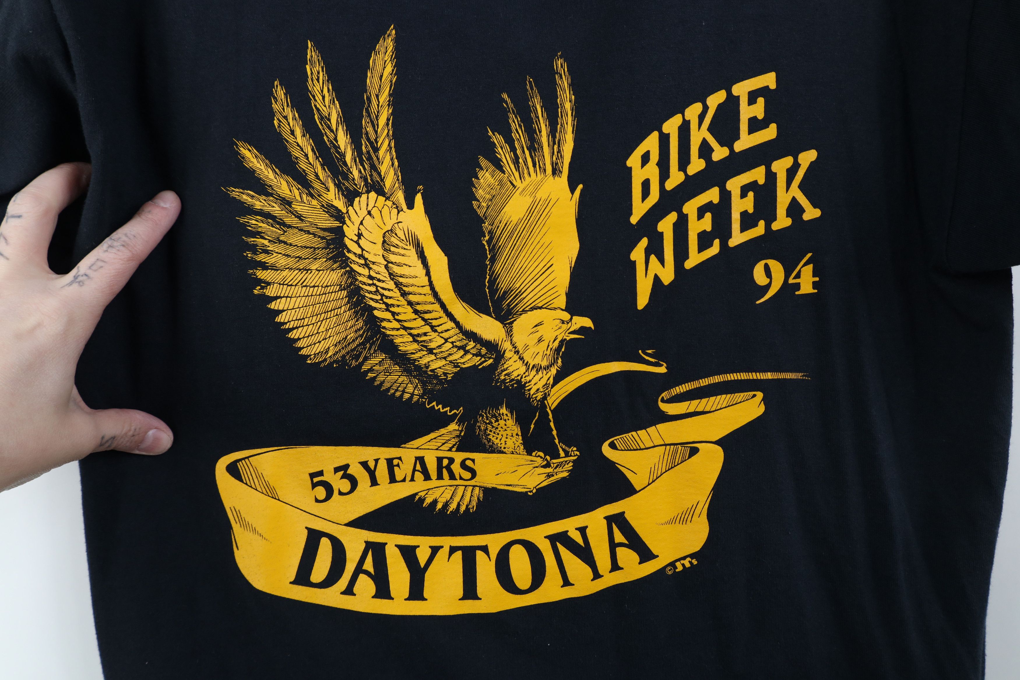 Vintage Vintage 90s Daytona Bike Week Motorcycle Eagle T-Shirt USA Size US L / EU 52-54 / 3 - 4 Thumbnail