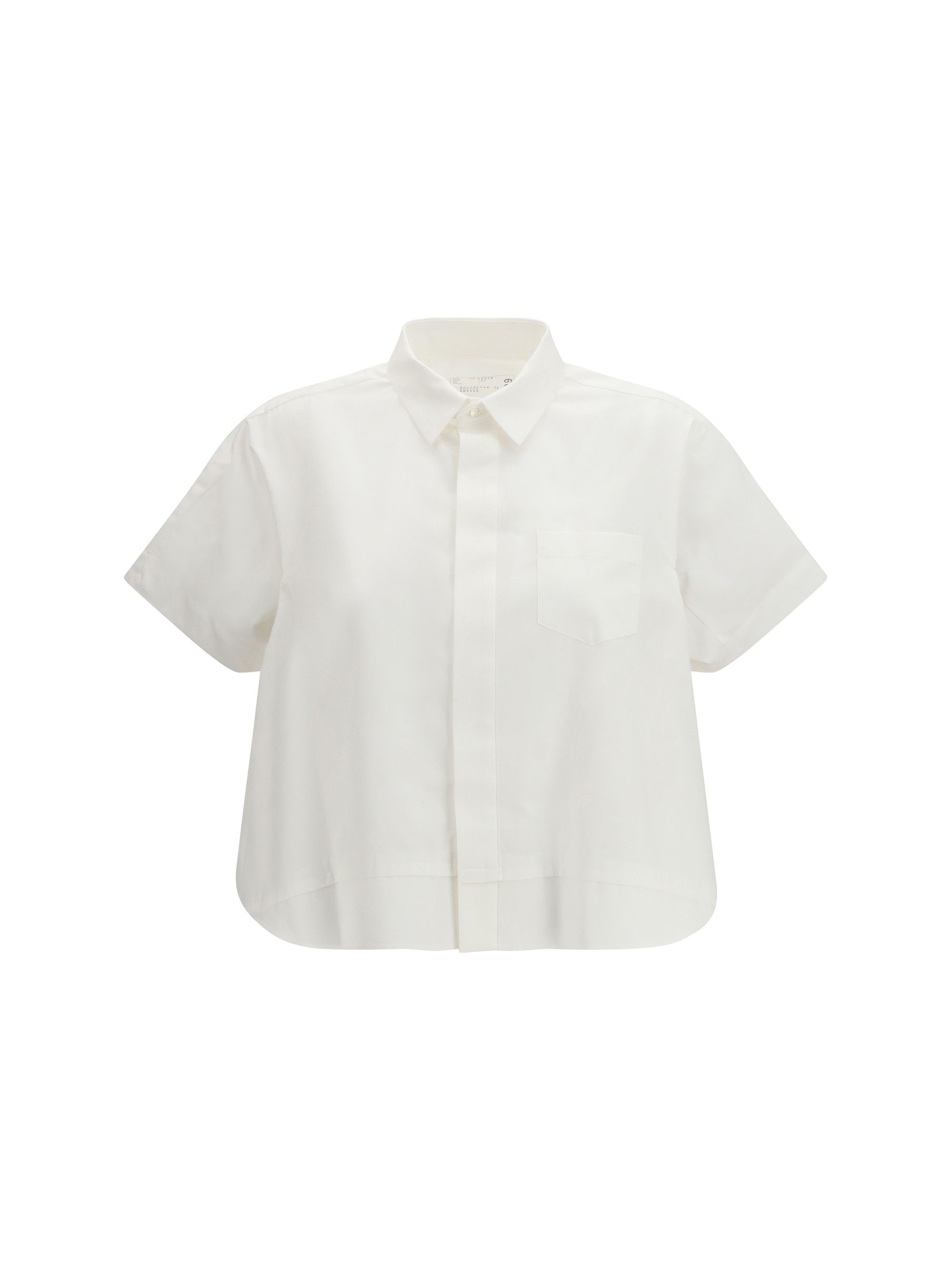 Sacai Cropped cotton Shirt Size S / US 4 / IT 40 - 1 Thumbnail