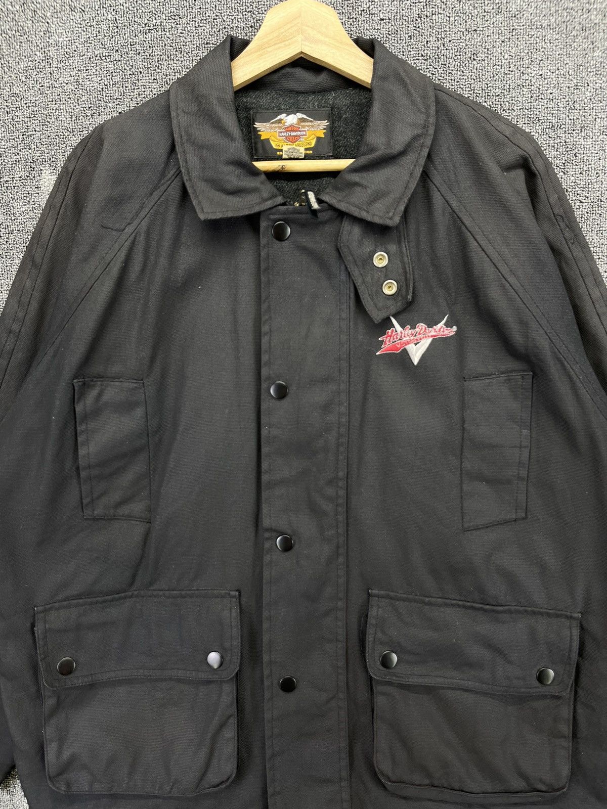 Harley Davidson Vintage Harley Davidson Black Racing Jacket Size US L / EU 52-54 / 3 - 5 Thumbnail