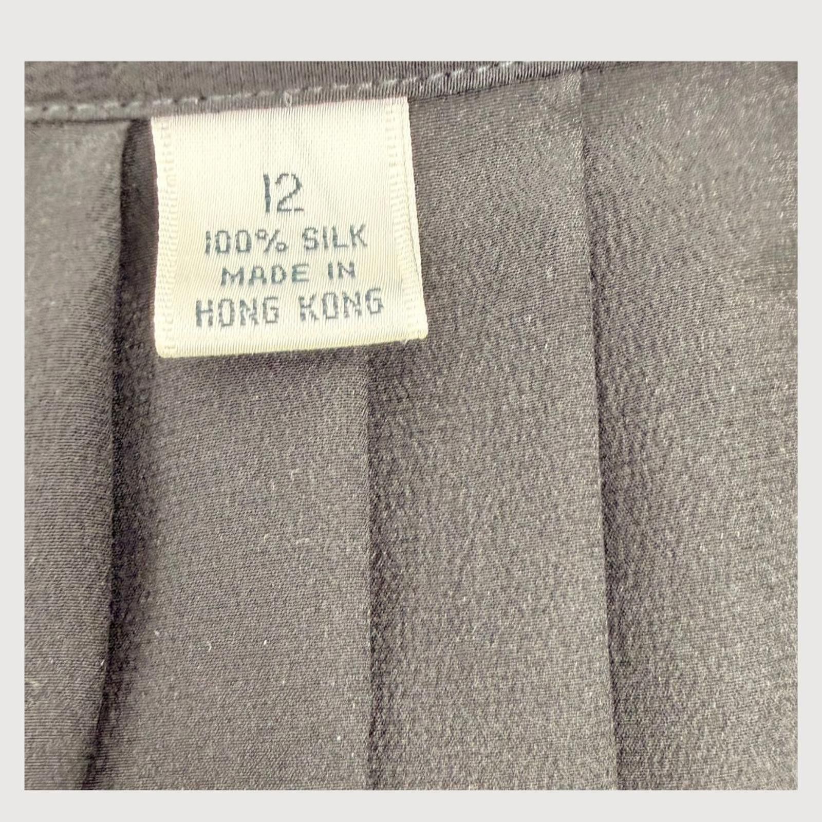 Other Ellen Tracy Vintage 100% Silk Pleated Midi Skirt Size 12 Size 34" / US 12 / IT 48 - 5 Thumbnail
