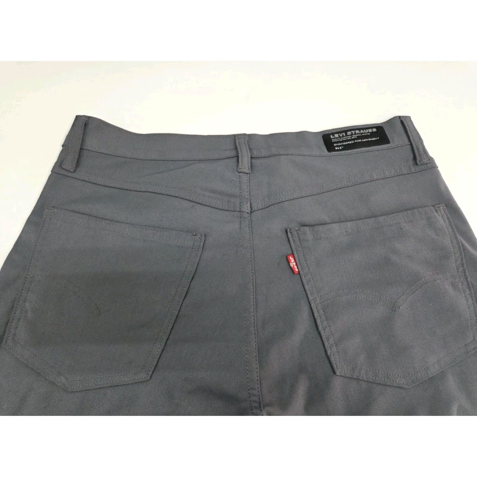 Levi's Levi's Mens 511 Slim Performance Tech Pants Grey 31/32 Slim Pockets Zip Back Pocket Lightweight Comfort 100% Polyester Regular Tapered Knit Size US 31 - 5 Thumbnail