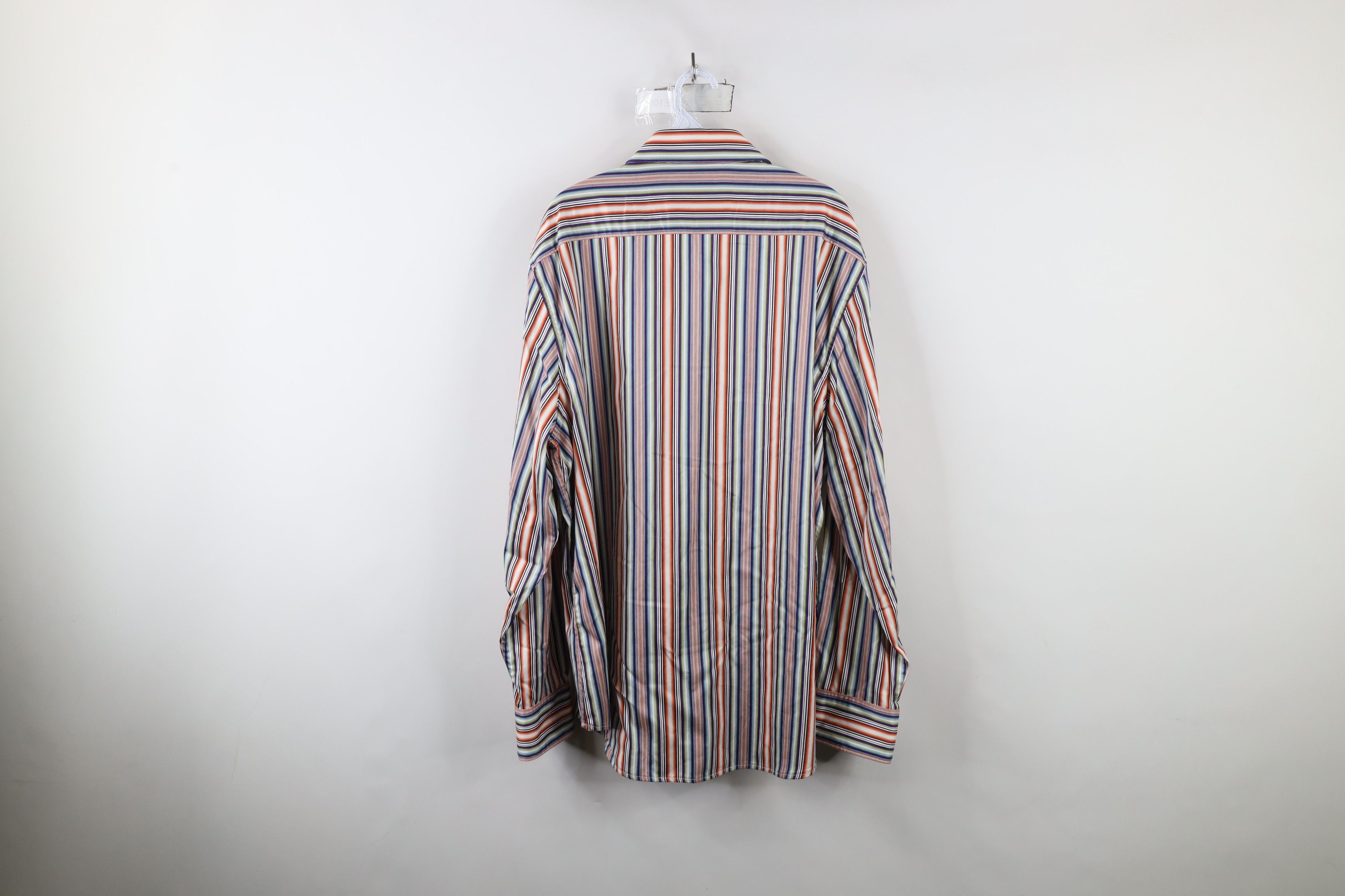 Robert Graham × Vintage Robert Graham Tailored Rainbow Flip Cuff Button Shirt Size US XXL / EU 58 / 5 - 13 Thumbnail