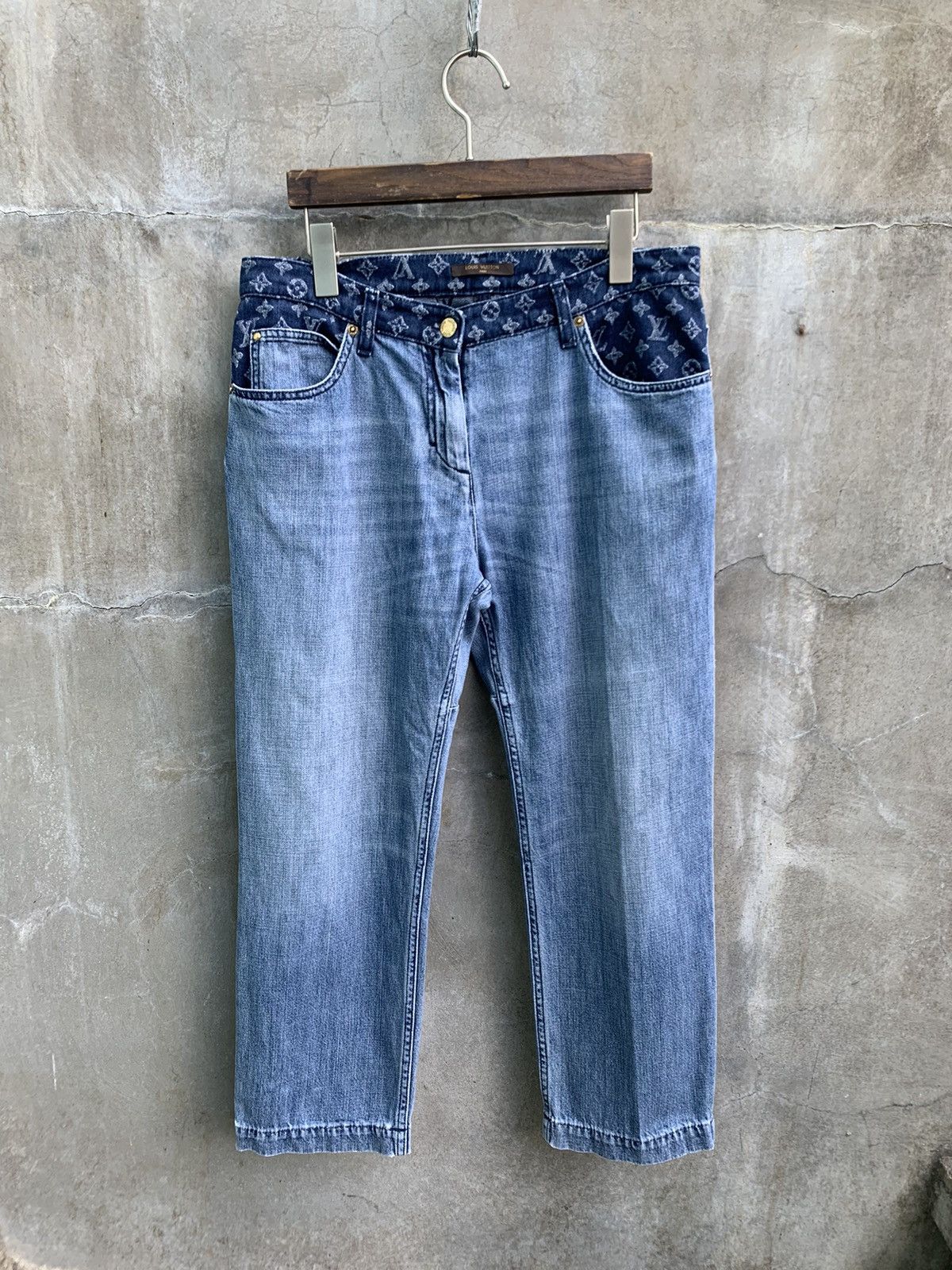 Louis Vuitton Monogram Waist Denim Pants Size 32" / US 10 / IT 46 - 1 Thumbnail