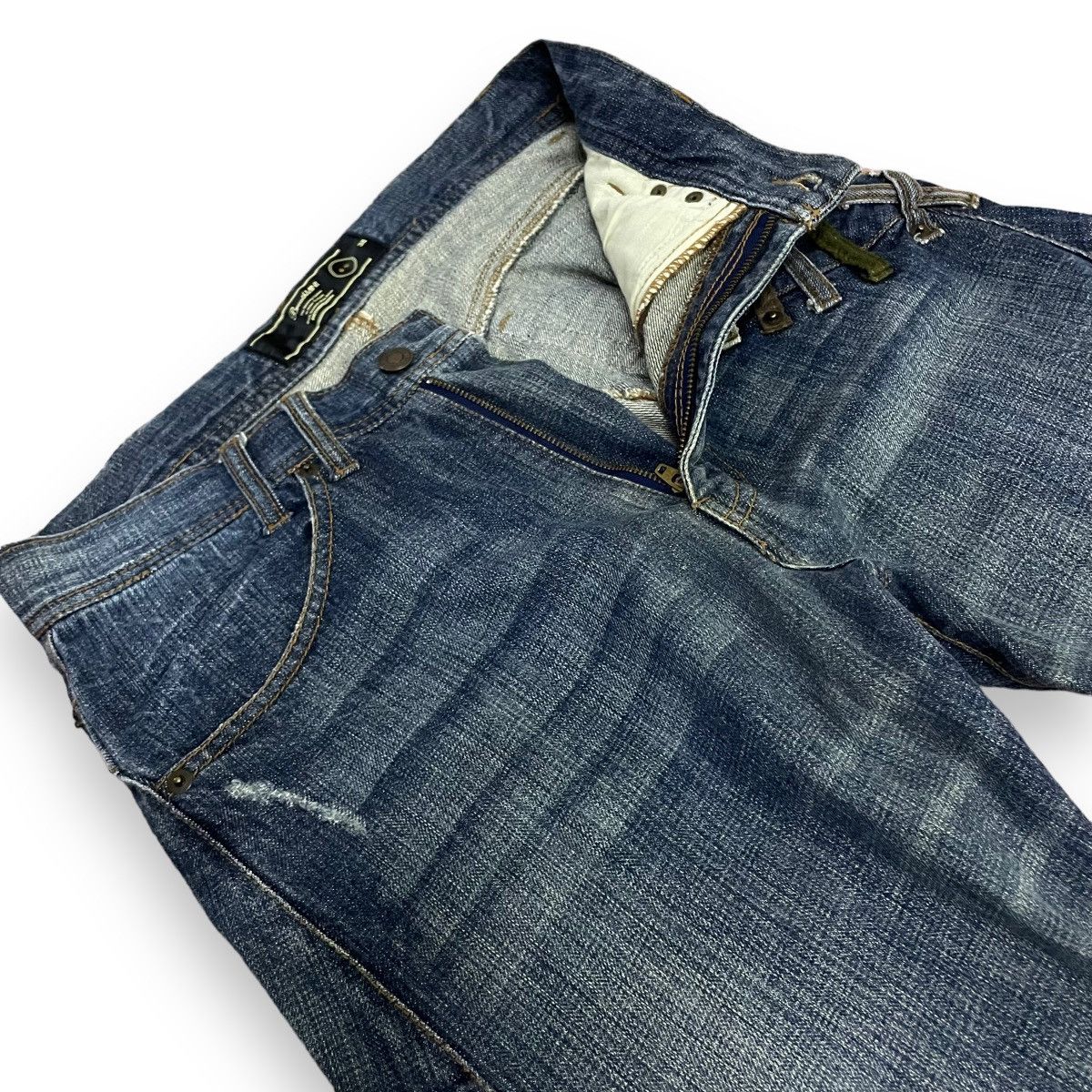 Le Grande Bleu (L.G.B.) 🇯🇵 BREATHMINT BRTHBREATH NATIVE DOUBLE WAIST DENIIM PANTS Size US 29 - 5 Thumbnail