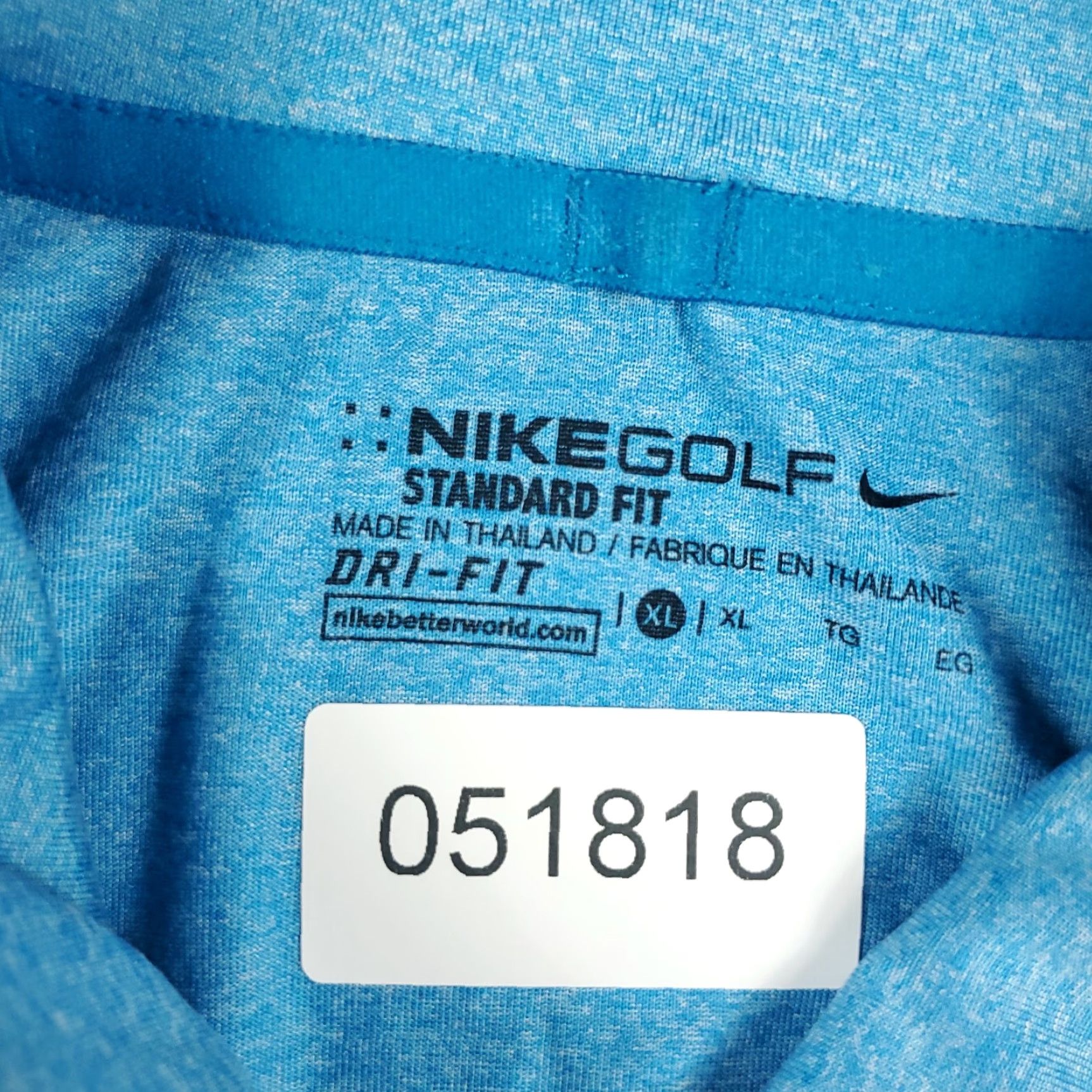 Nike Nike Polo Shirt Mens XL Blue Dri-Fit Nike Golf Short Sleeve Casual Button Collared Shirt Size US XL / EU 56 / 4 - 7 Thumbnail