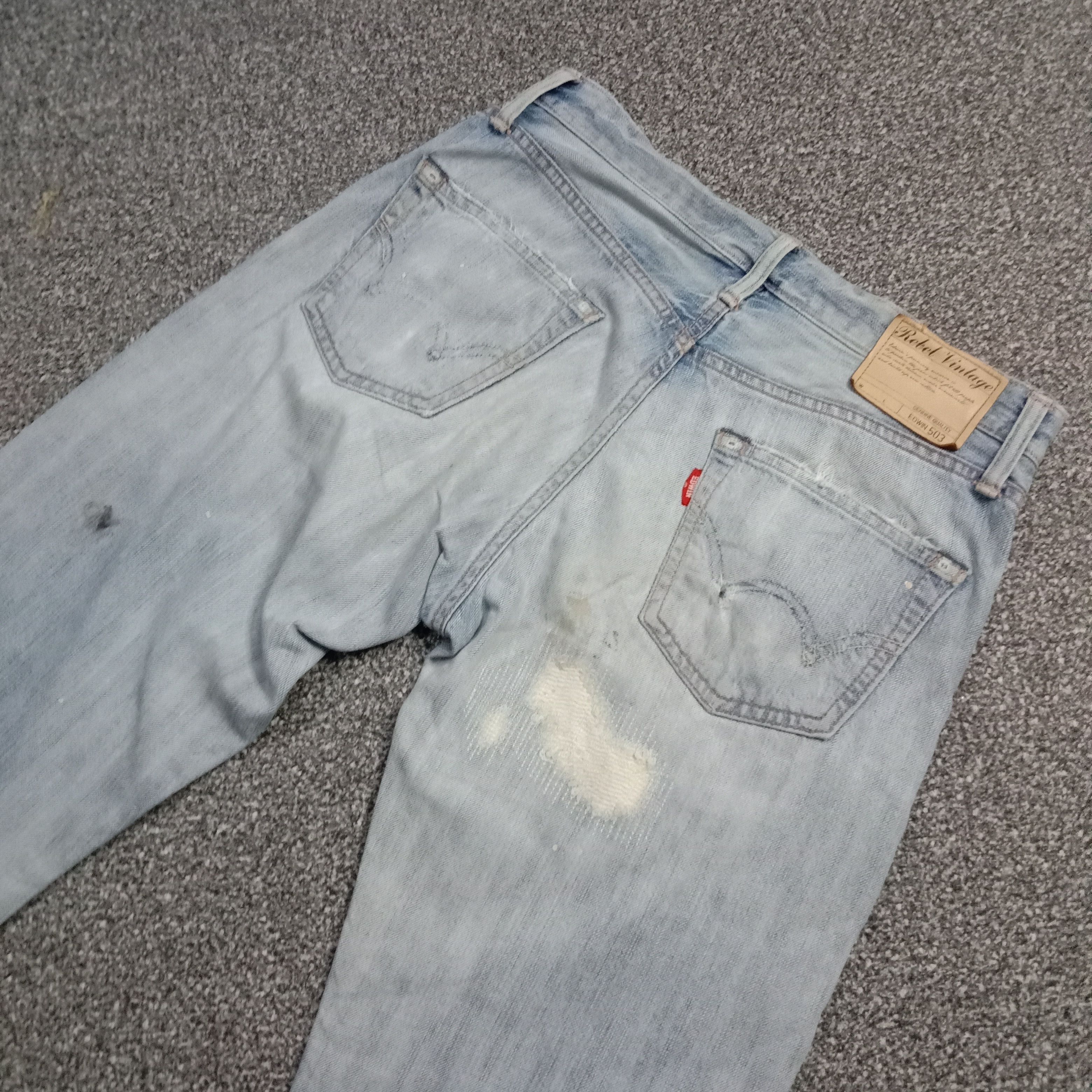 14th Addiction 🇯🇵 🔥 90s Edwin 503 Boro Homeless Sashiko Pants Size US 31 - 2 Thumbnail
