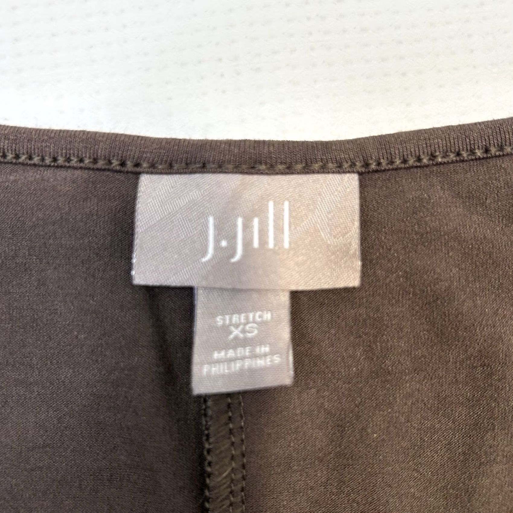 J. Jill J Jill Vacation Dress XS Brown Midi Maxi Slits Dolman Pullover Casual Everyday Jersey Rayon Spandex Ladies Womens Sundress Modern - Size XS / US 0-2 / IT 36-38 - 3 Thumbnail