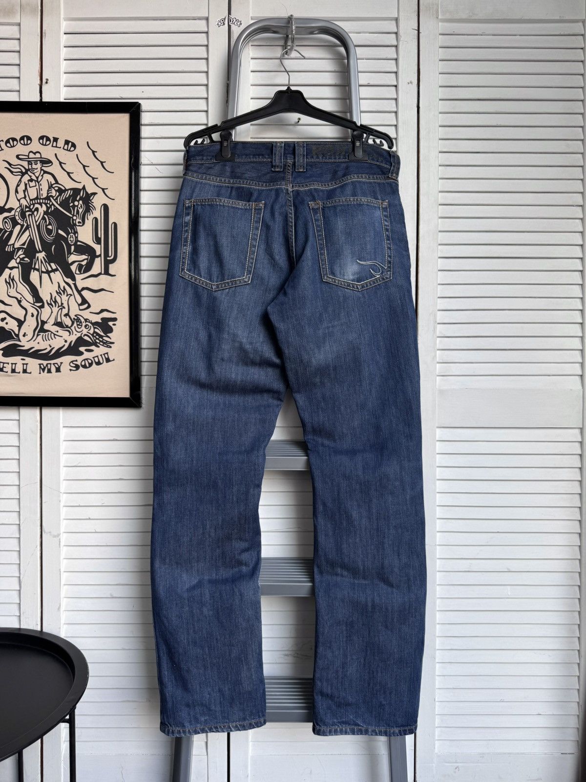 Vintage Rokker Revolution Waterproof Motorcycle Denim Jeans Pants Size US 33 - 2 Thumbnail