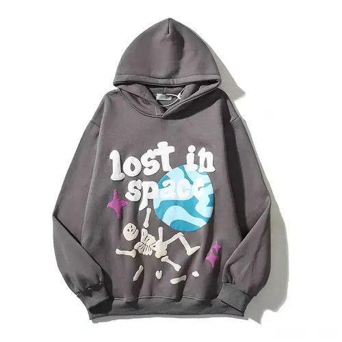 Japanese Brand Street Retro Graffiti Skull Letter Print Hooded Sweatshirt Size US L / EU 52-54 / 3 - 8 Thumbnail