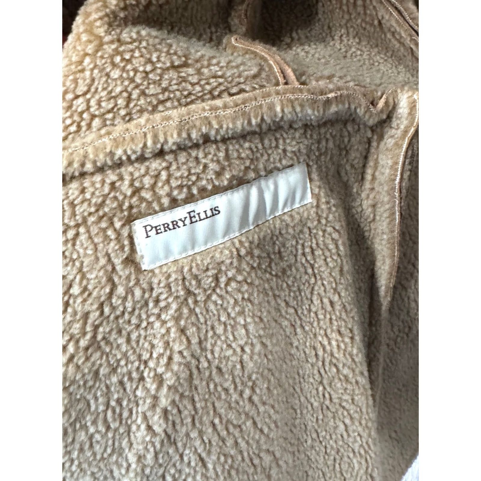 Perry Ellis Perry Ellis Jacket Mens Blazer M Sherpa Button Up Coat Multicolor Medium Size 40R - 6 Thumbnail