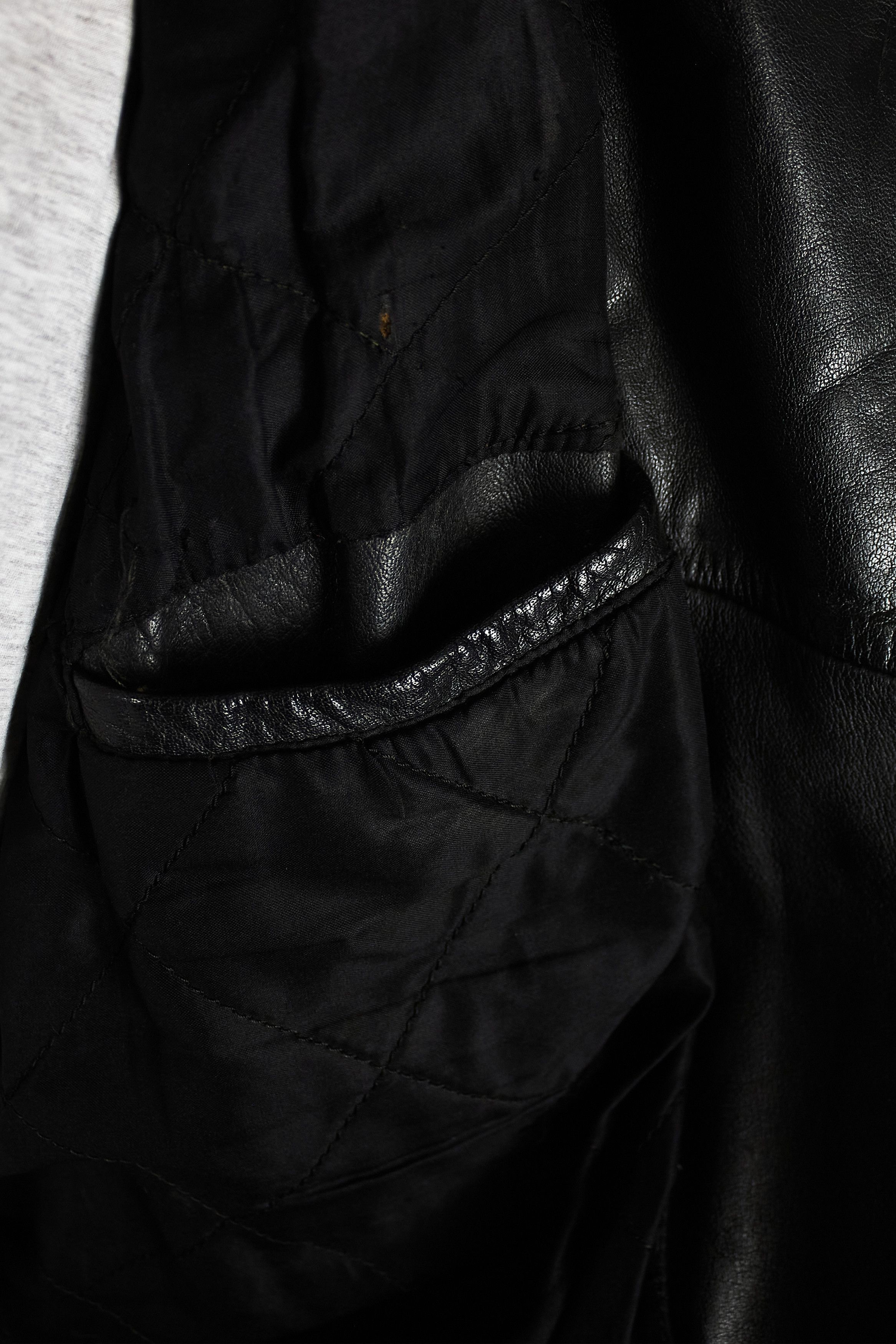 Vintage Vintage 80s Black Leather Motorcycle Biker Jacket Cafe Racer Size US L / EU 52-54 / 3 - 15 Thumbnail