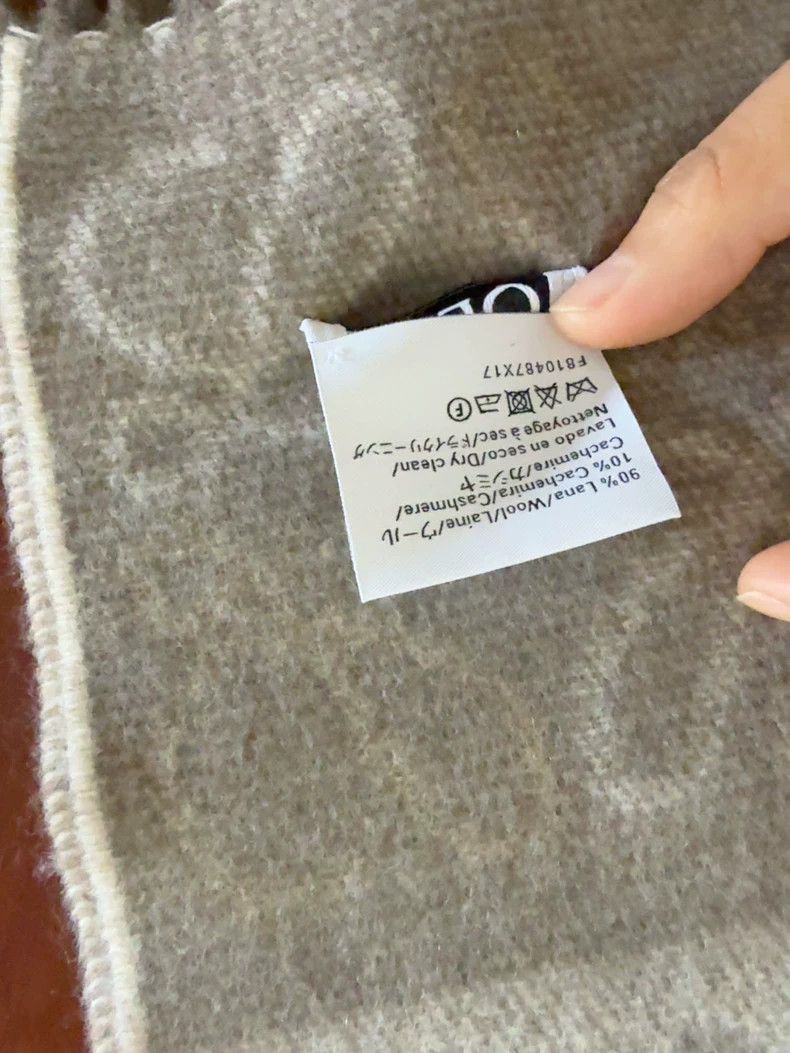 Loewe LOEWE Wool and velvet blended scarf Size ONE SIZE - 5 Thumbnail