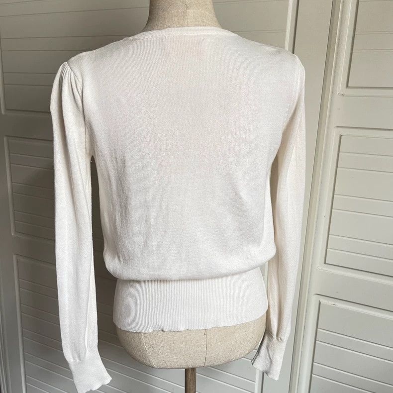 Vivienne Westwood Vivienne Westwood White knit cardigan with black stripes Size M / US 6-8 / IT 42-44 - 2 Thumbnail