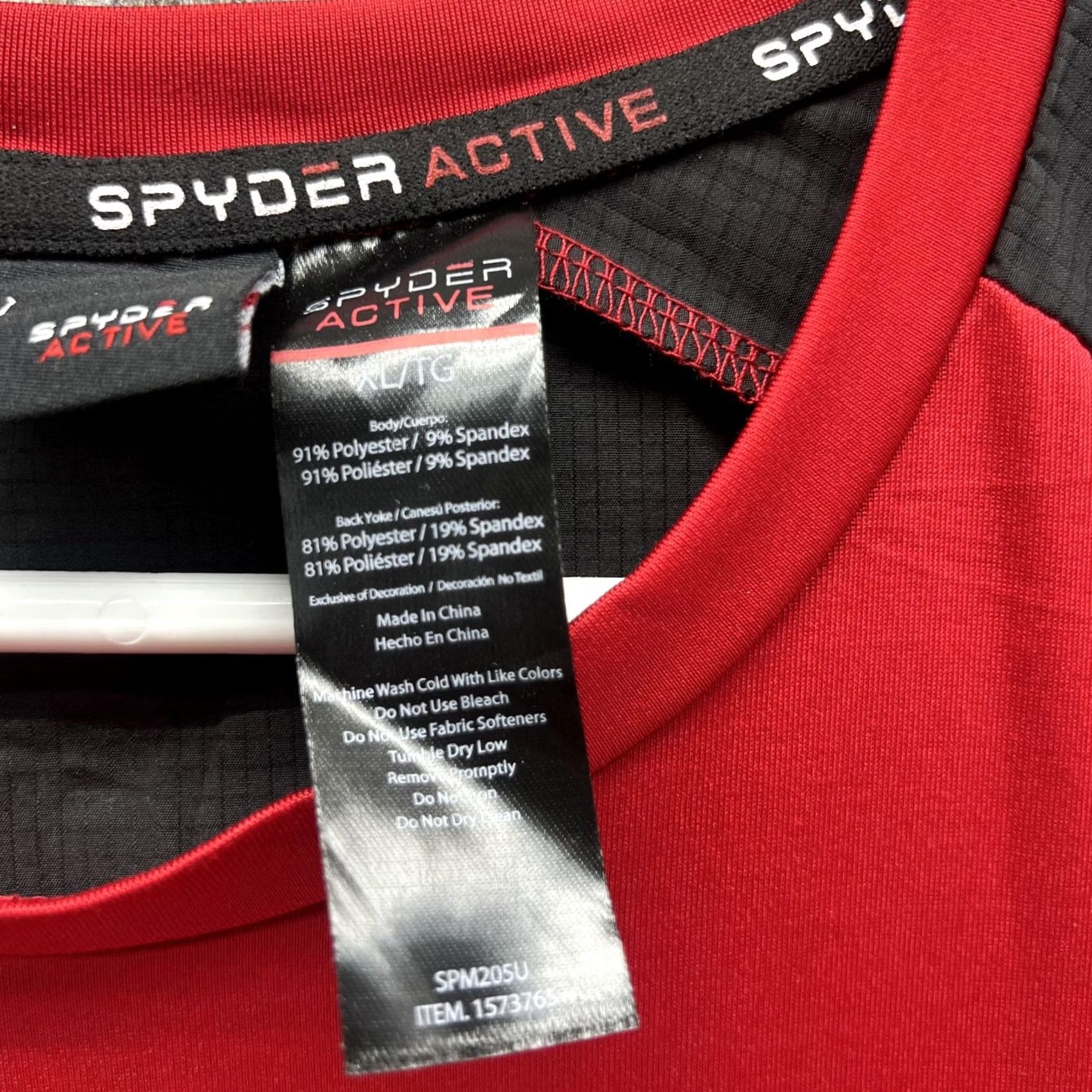Spyder Spyder Shirt Men XL Red Athletic Tee Training Active Polyester Crew Neck Short Sleeve T-Shirt Size US XL / EU 56 / 4 - 5 Thumbnail