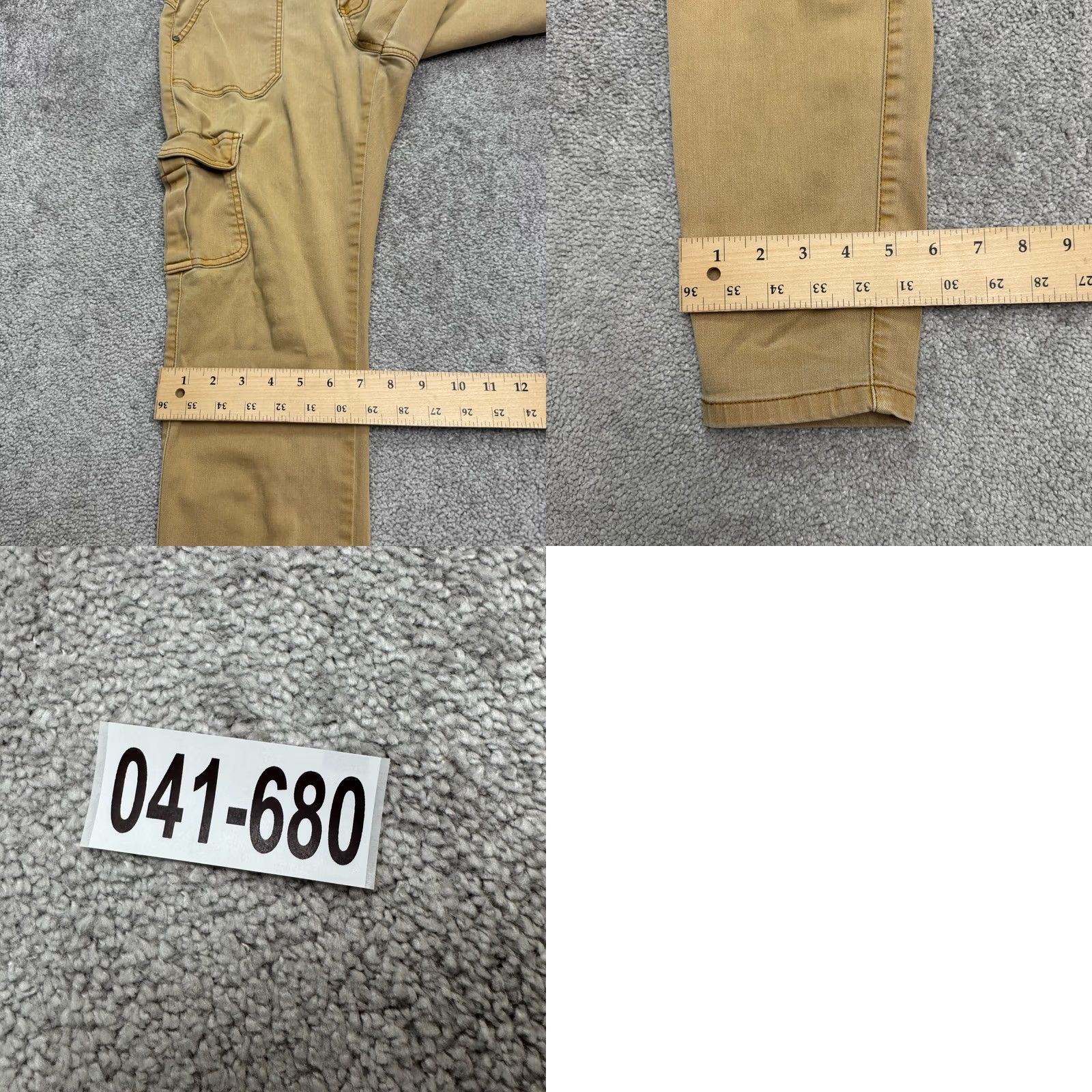Vintage Cream Jeans Womens Skinny Cargo Denim 27 Tan Brown High Rise Stretch Pocket City Streetwear Vintage No Size 27" / US 4 / IT 40 - 11 Thumbnail