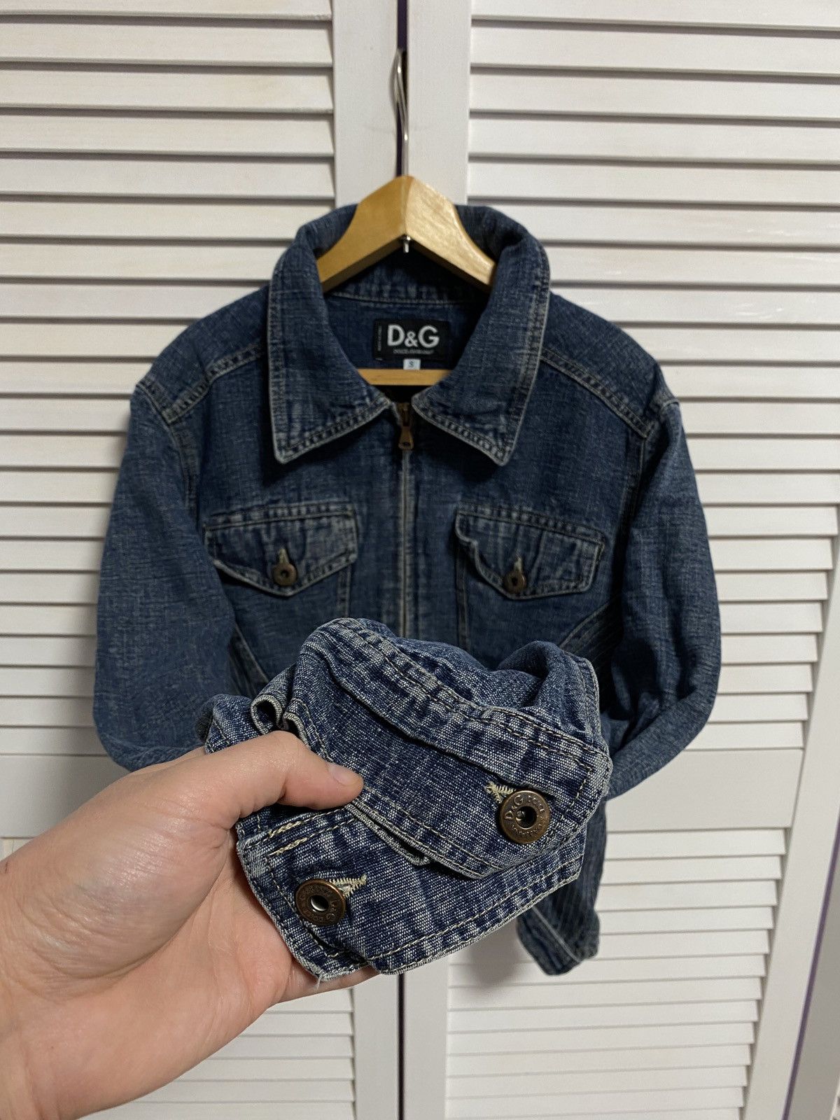 Dolce & Gabbana × Vintage 🪼Vintage 2000s Denim Jeans Trucker Jacket Dolce Gabbana D&G Size S / US 4 / IT 40 - 3 Thumbnail