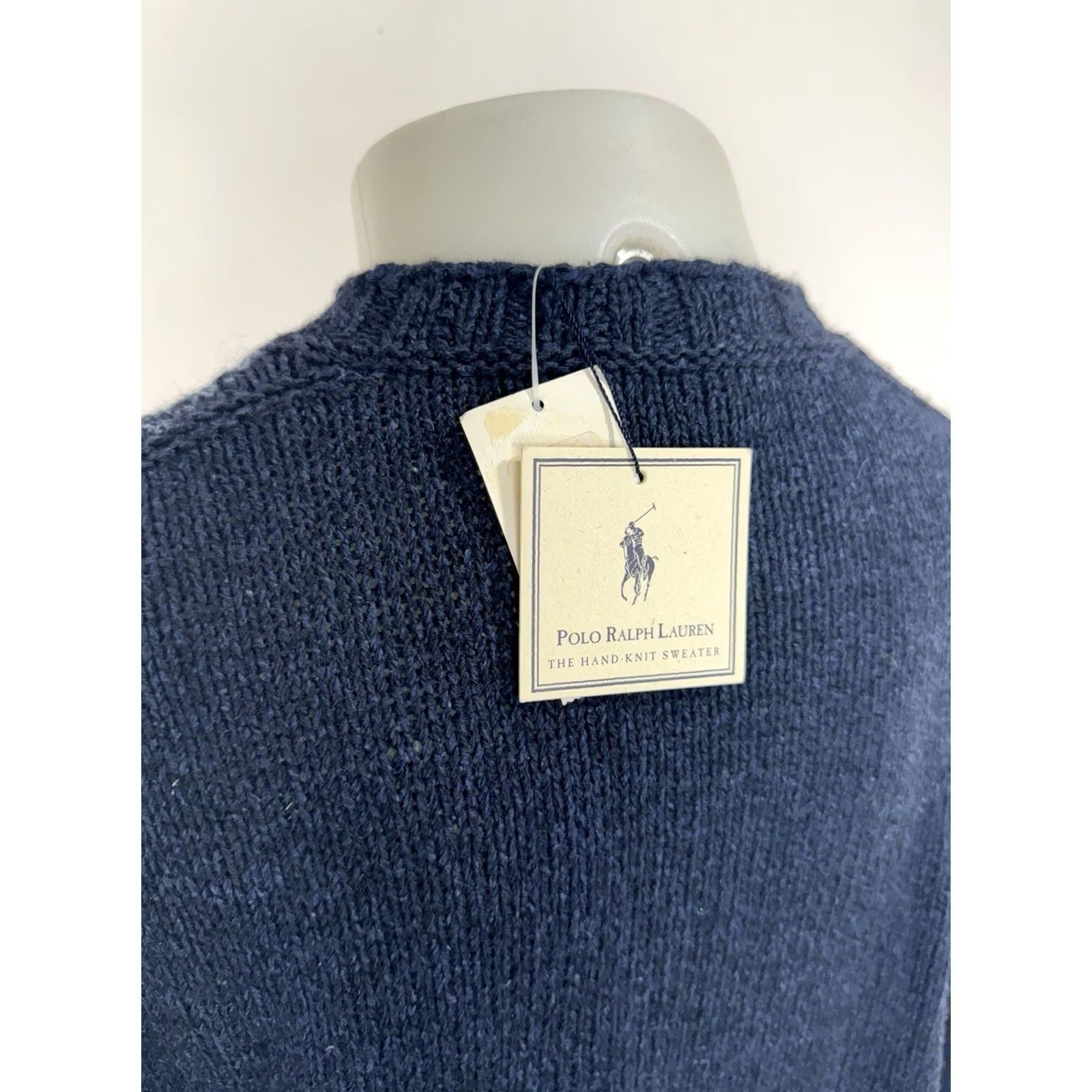 Ralph Lauren POLO RALPH LAUREN Sweater Mens L Silk Wool Hand Knit Pullover Blue Size US L / EU 52-54 / 3 - 4 Thumbnail