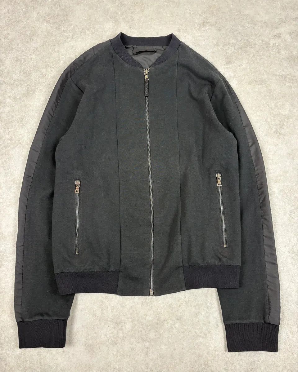 Prada 2000s Prada Black Minimalist Hybrid Zip-up Sweater Size US S / EU 44-46 / 1 - 1 Thumbnail