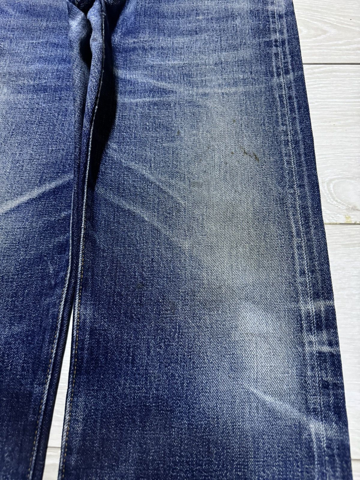 Vtg Denime 90s Selvedge Jeans Yellow Line Shins Era 66 Type