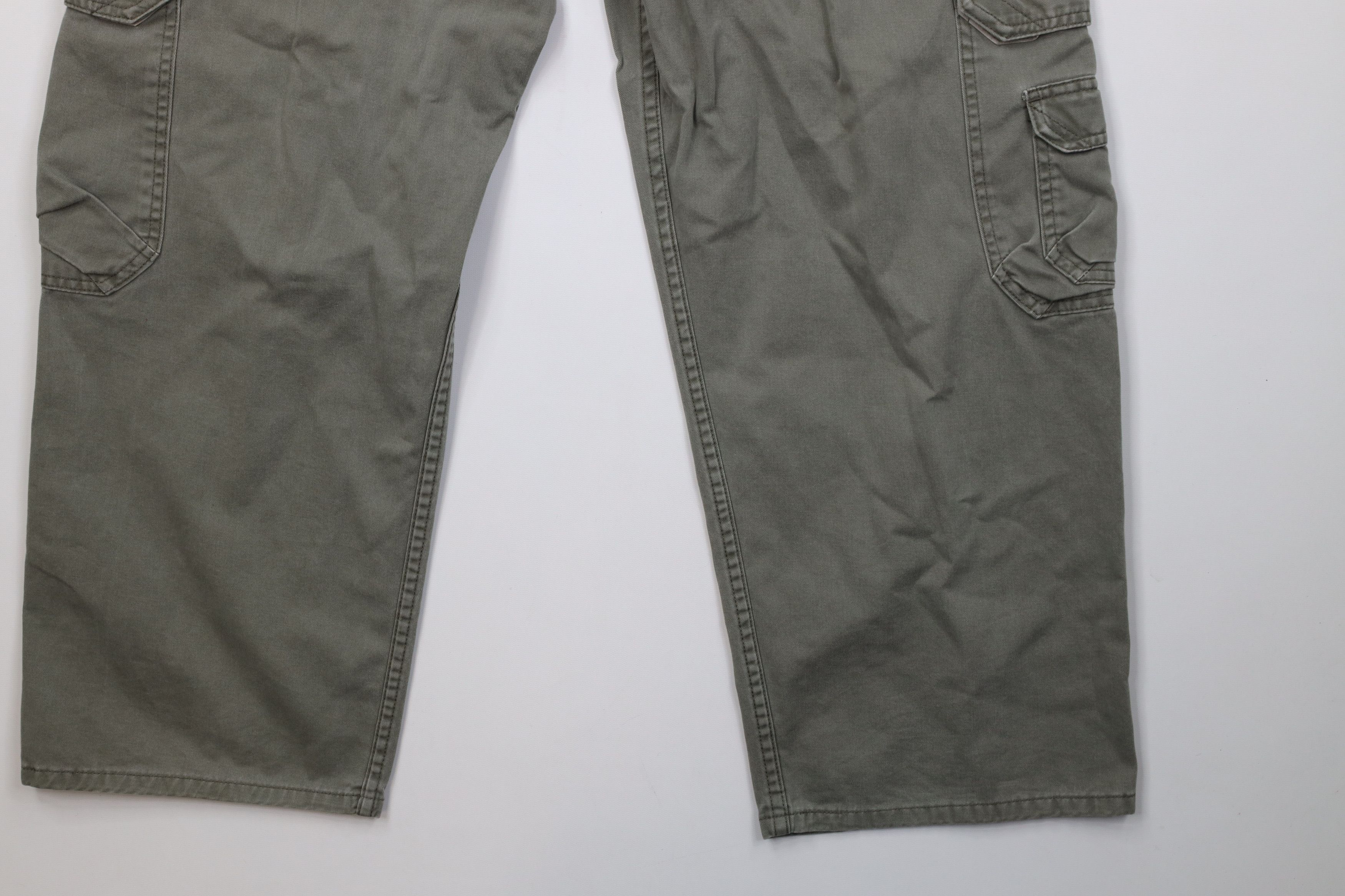 Levi's Vintage 90s Levis Silvertab Loose Wide Leg Cargo Pants Green Size US 36 / EU 52 - 14 Thumbnail