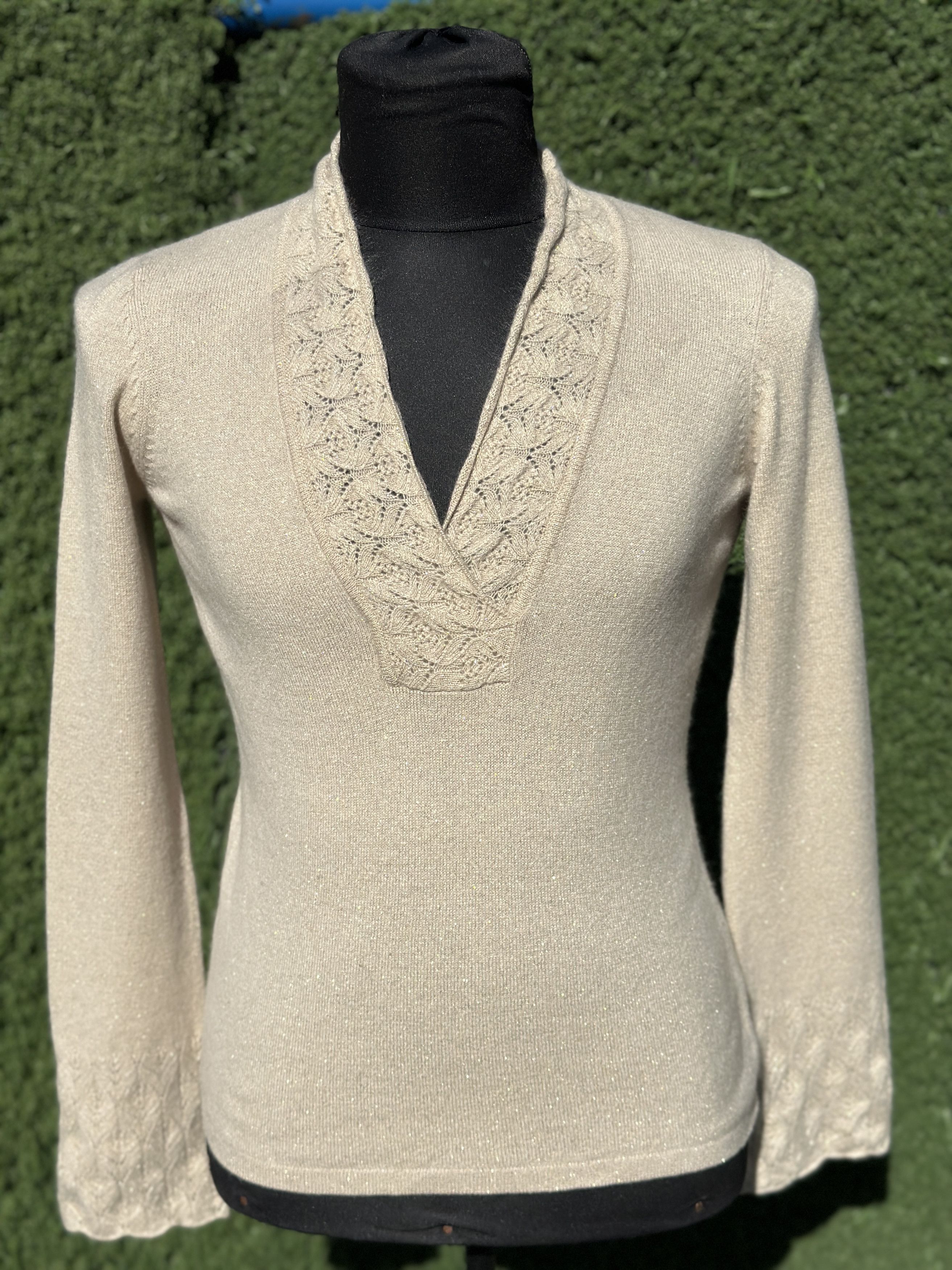 Brunello Cucinelli Brunello Cucinelli Cashmere Pointelle Cuffs Pullover Size XL Size XL / US 12-14 / IT 48-50 - 4 Thumbnail