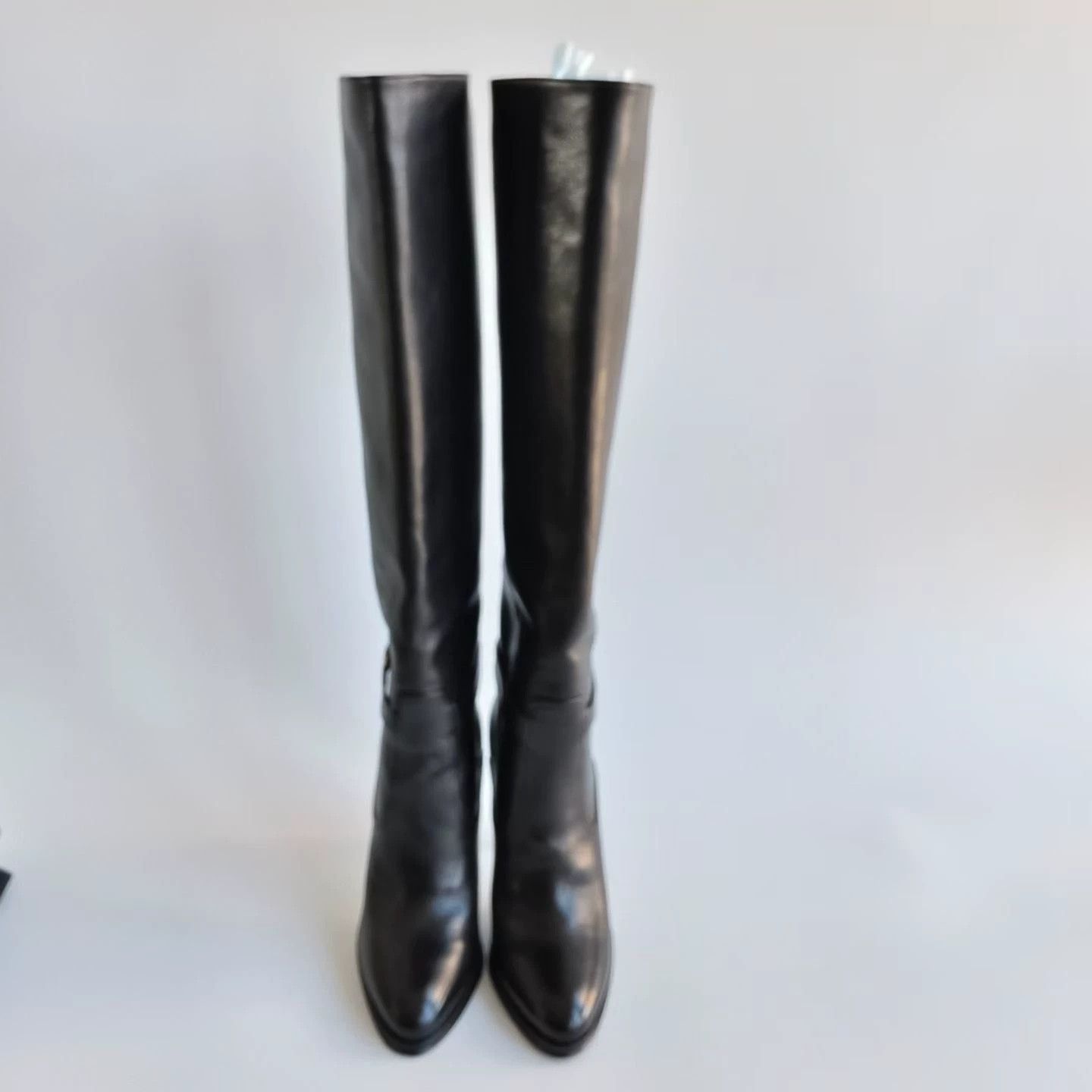 Saint Laurent Paris SAINT LAURENT Diane Leather Metal Buckle High Boots Size US 6 / IT 36 - 1 Thumbnail