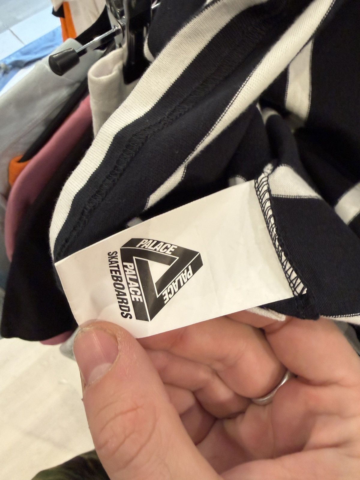 Palace Palace Logo Striped T-Shirt Black Size US L / EU 52-54 / 3 - 5 Thumbnail