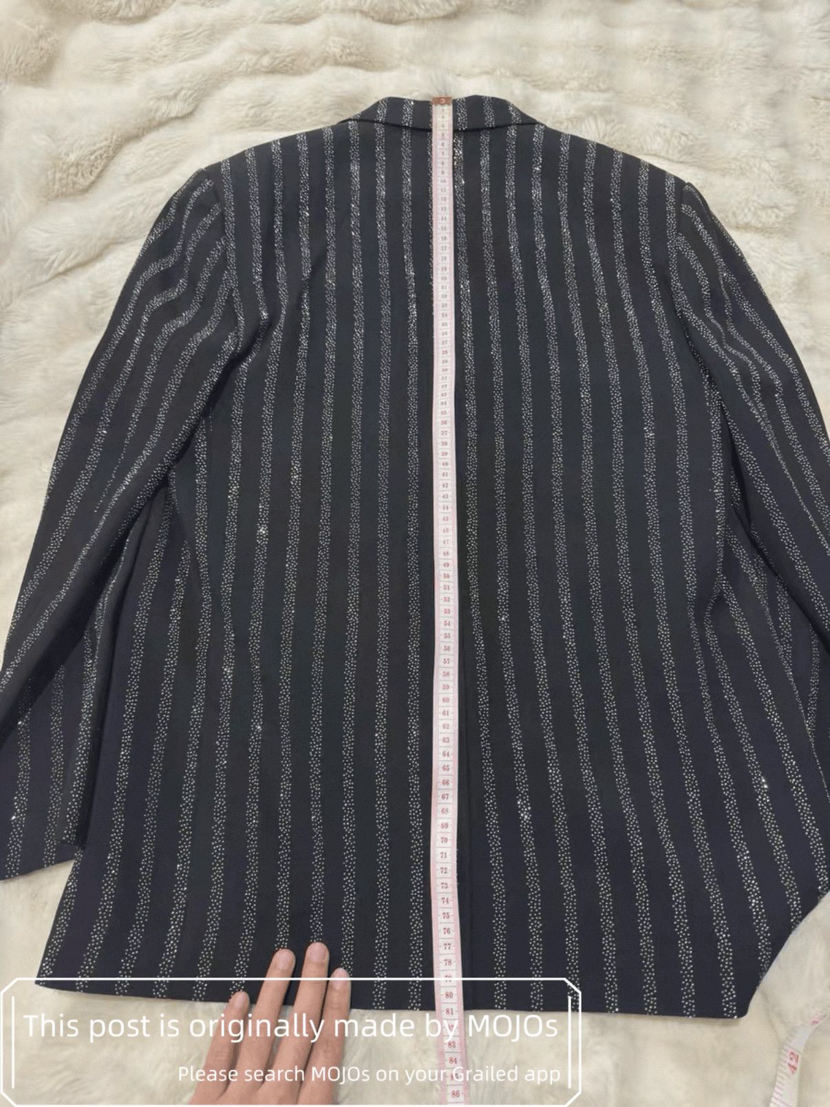 Celine Sz 46 Celine Crystal Stripe Blazer Jacket mojos132426 Size US S / EU 44-46 / 1 - 5 Thumbnail