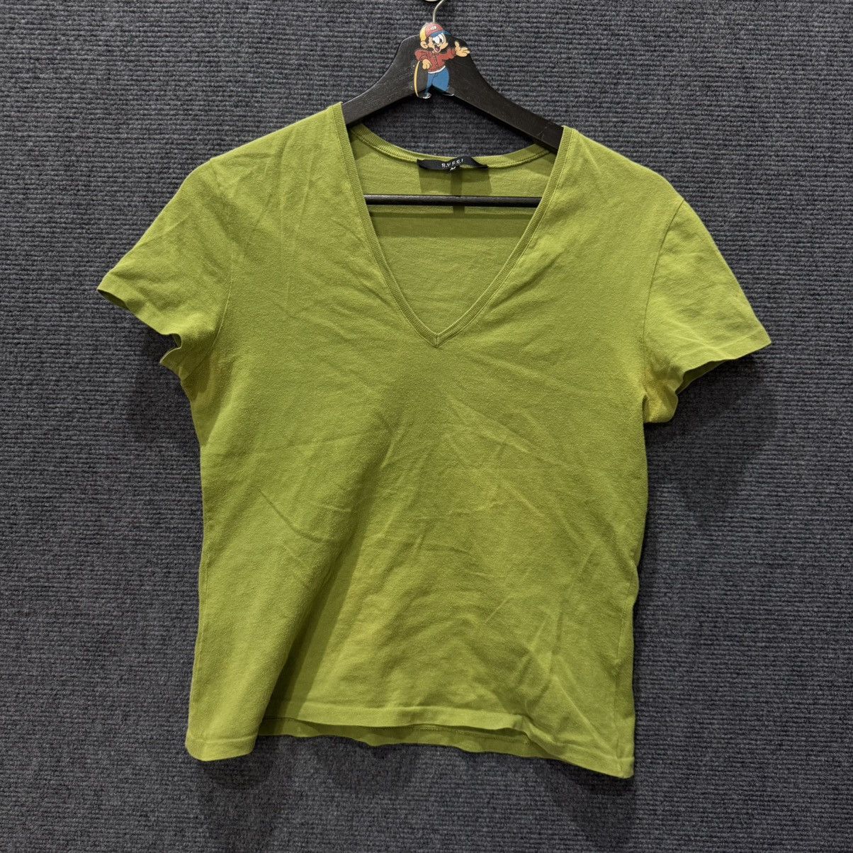 Gucci Gucci Green V-Neck T-Shirt Size M / US 6-8 / IT 42-44 - 1 Thumbnail