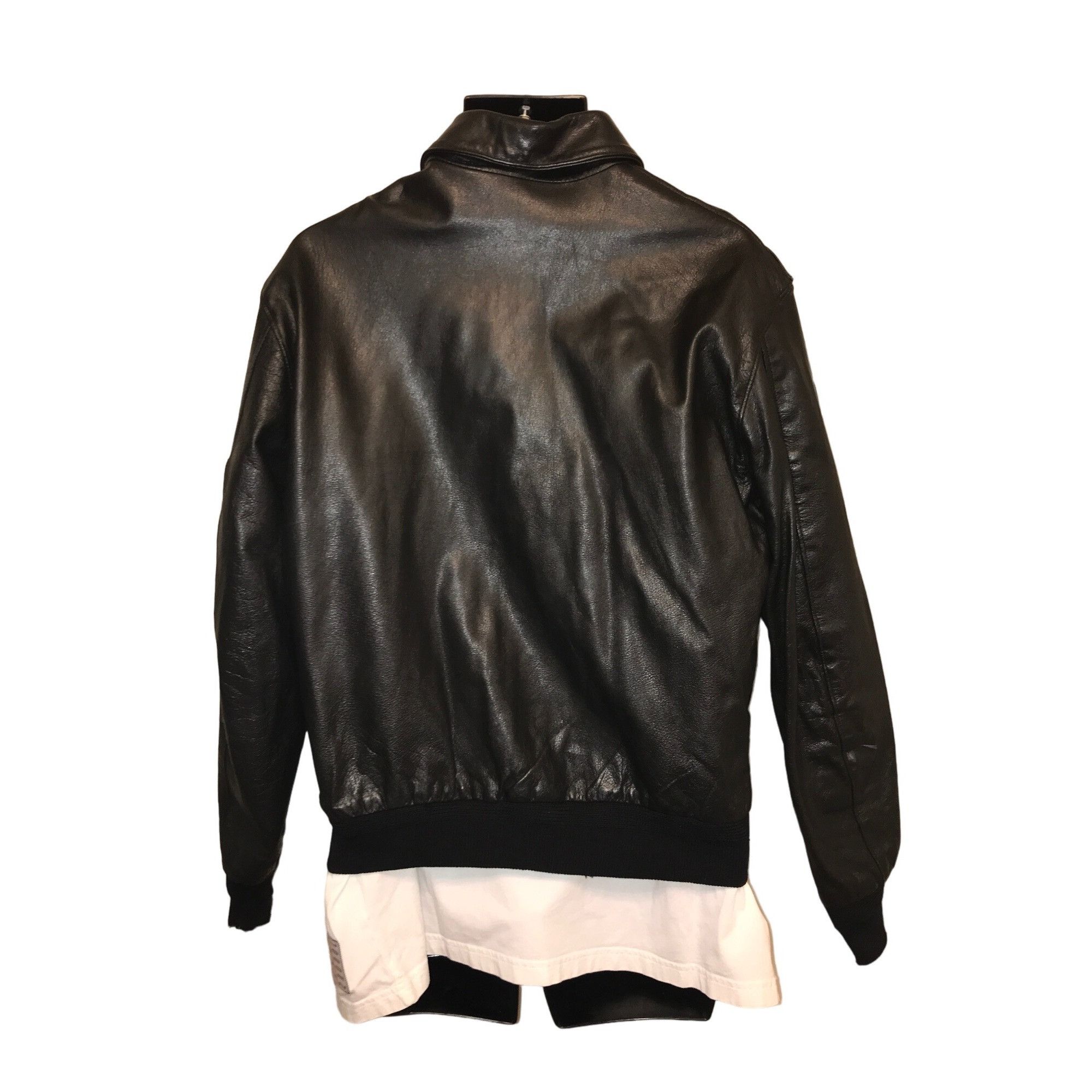 Vintage Sporty’s Pilot Shop Black Goat Skin Leather Aviator Jacket Size US S / EU 44-46 / 1 - 2 Thumbnail