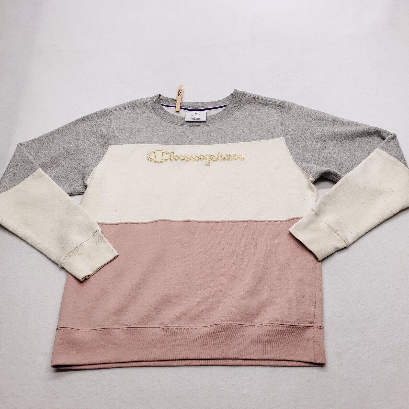 Champion Champion Casual Pullover Sweatshirt Womens Size M Gray White Size M / US 6-8 / IT 42-44 - 2 Thumbnail